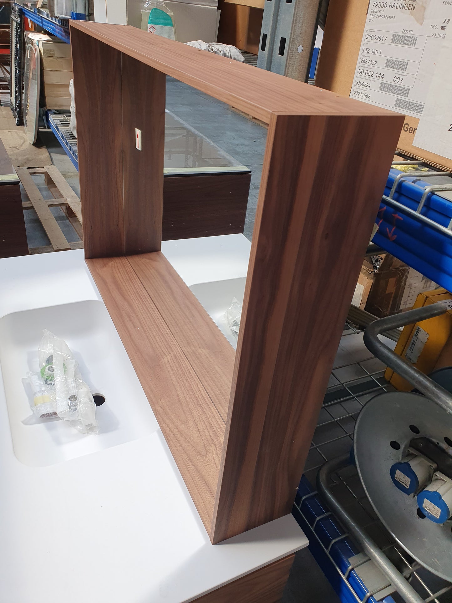 Mobile bagno sospeso rovere scuro **piccola sbeccatura con specchio