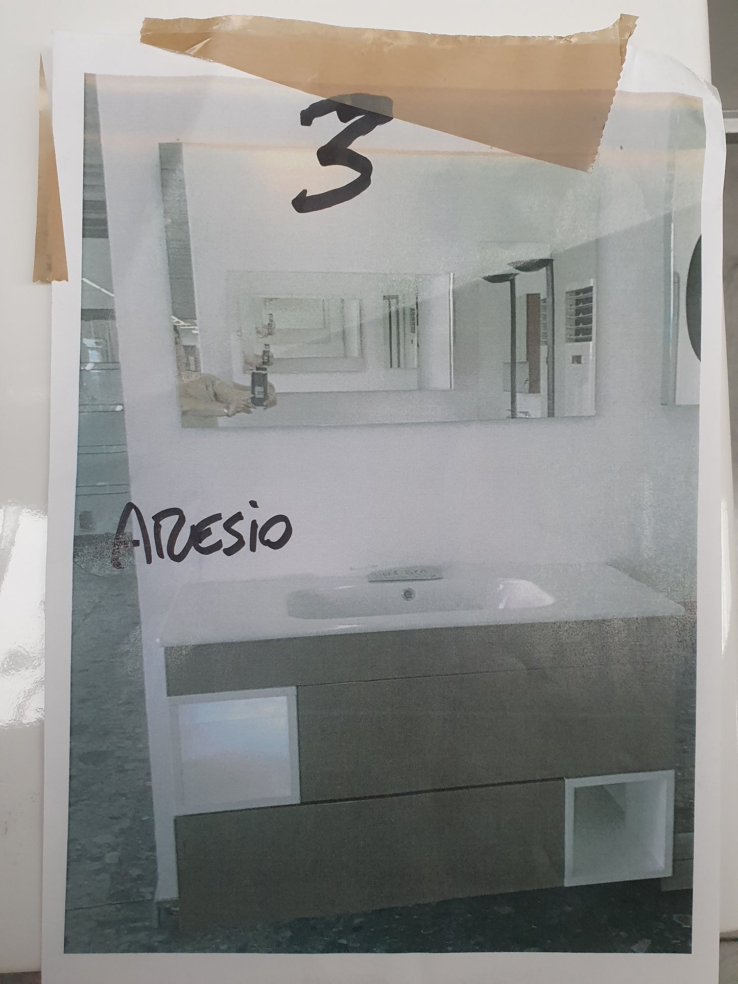 Bagno moderno sospeso L 105 cm