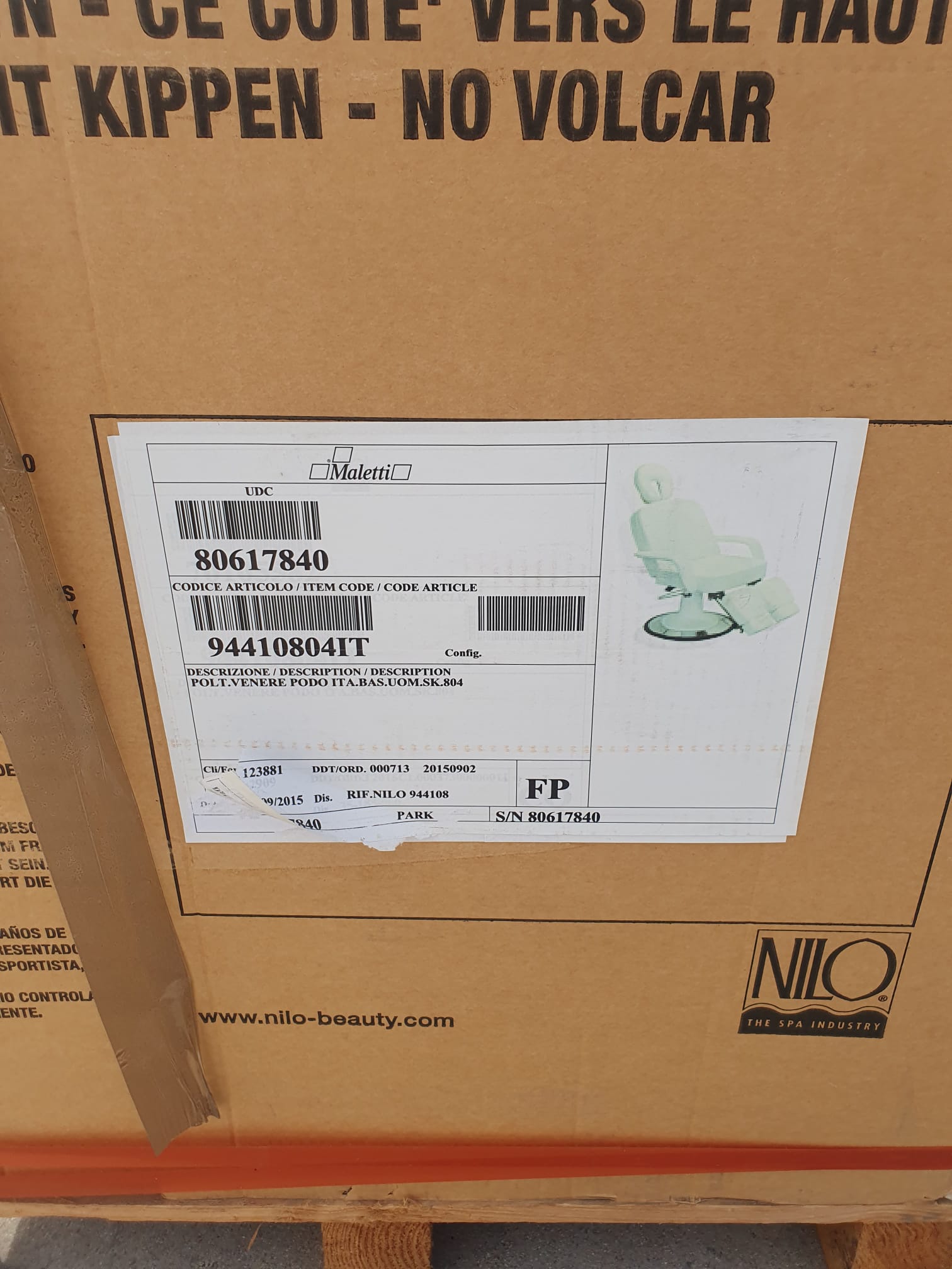 Poltrona estetista pedicure Maletti Venere Podo