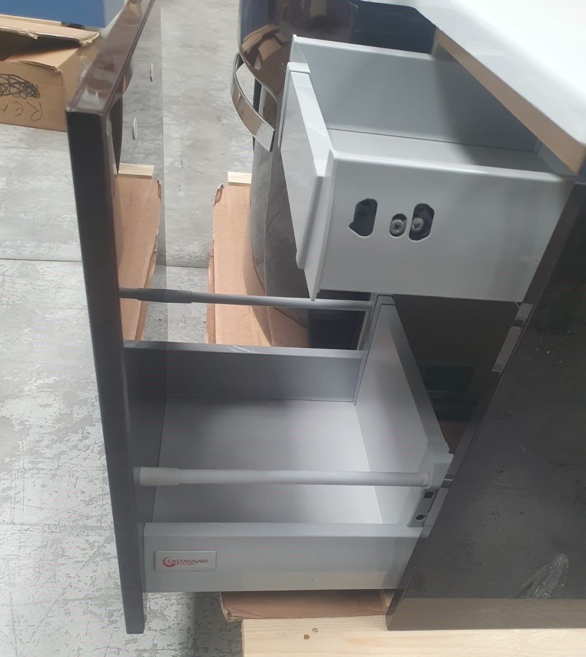 Mobile bagno semicurvo amaranto