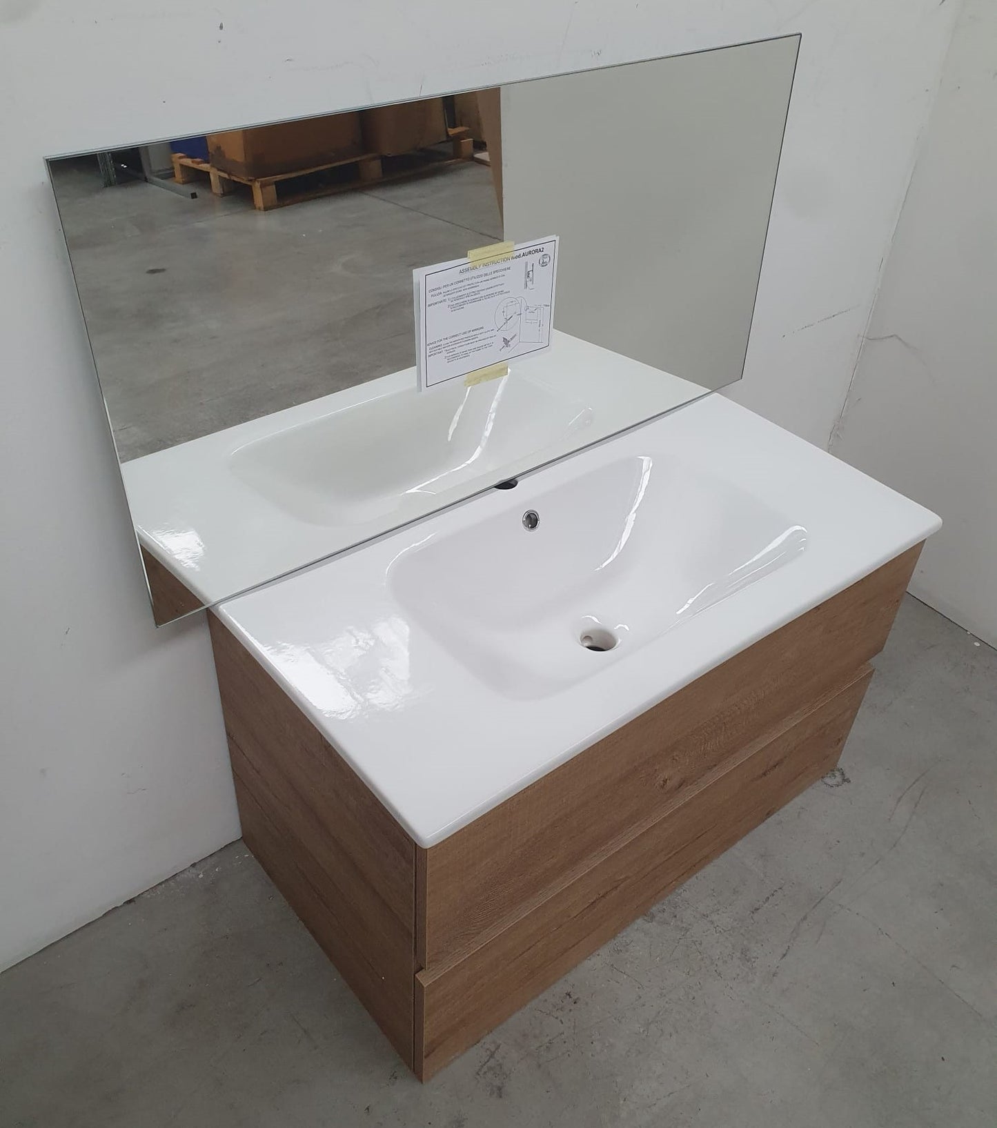Mobile bagno rovere L 86 cm