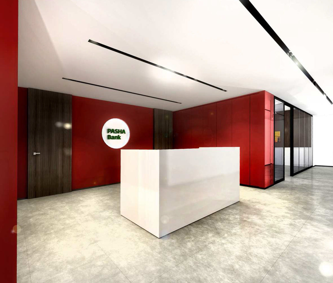 Bancone reception BIANCO in CORIAN