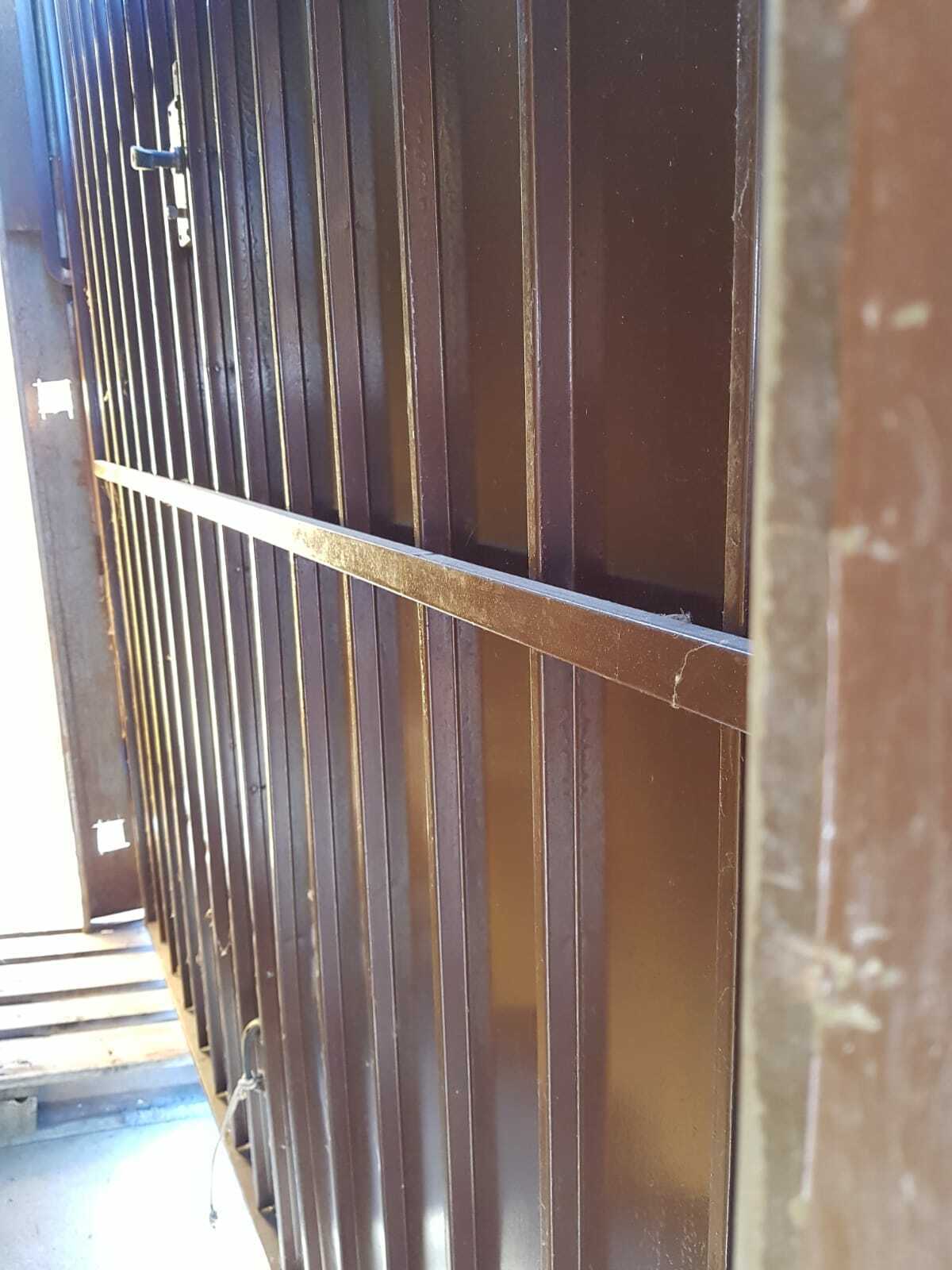 Basculante portone garage lamiera marrone