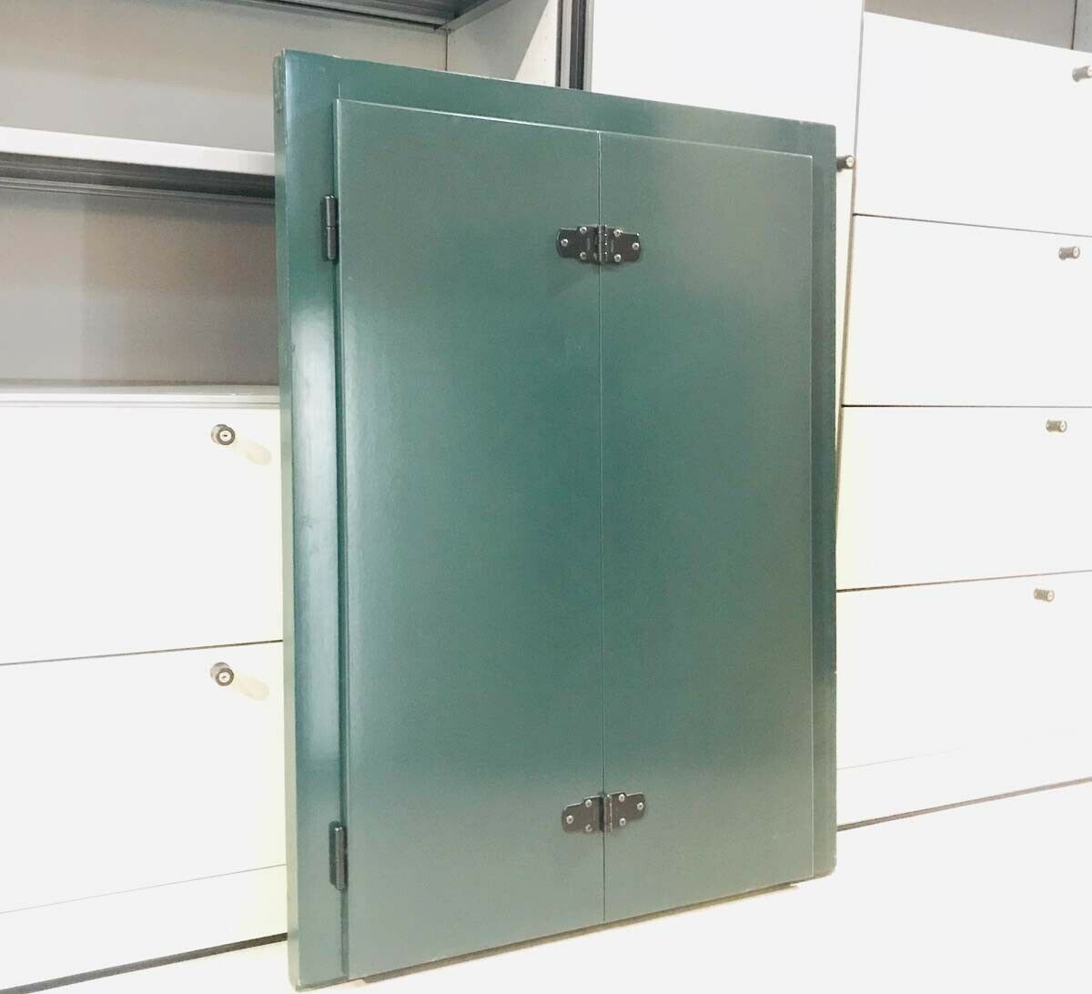 Balcone finestra legno verde un'anta