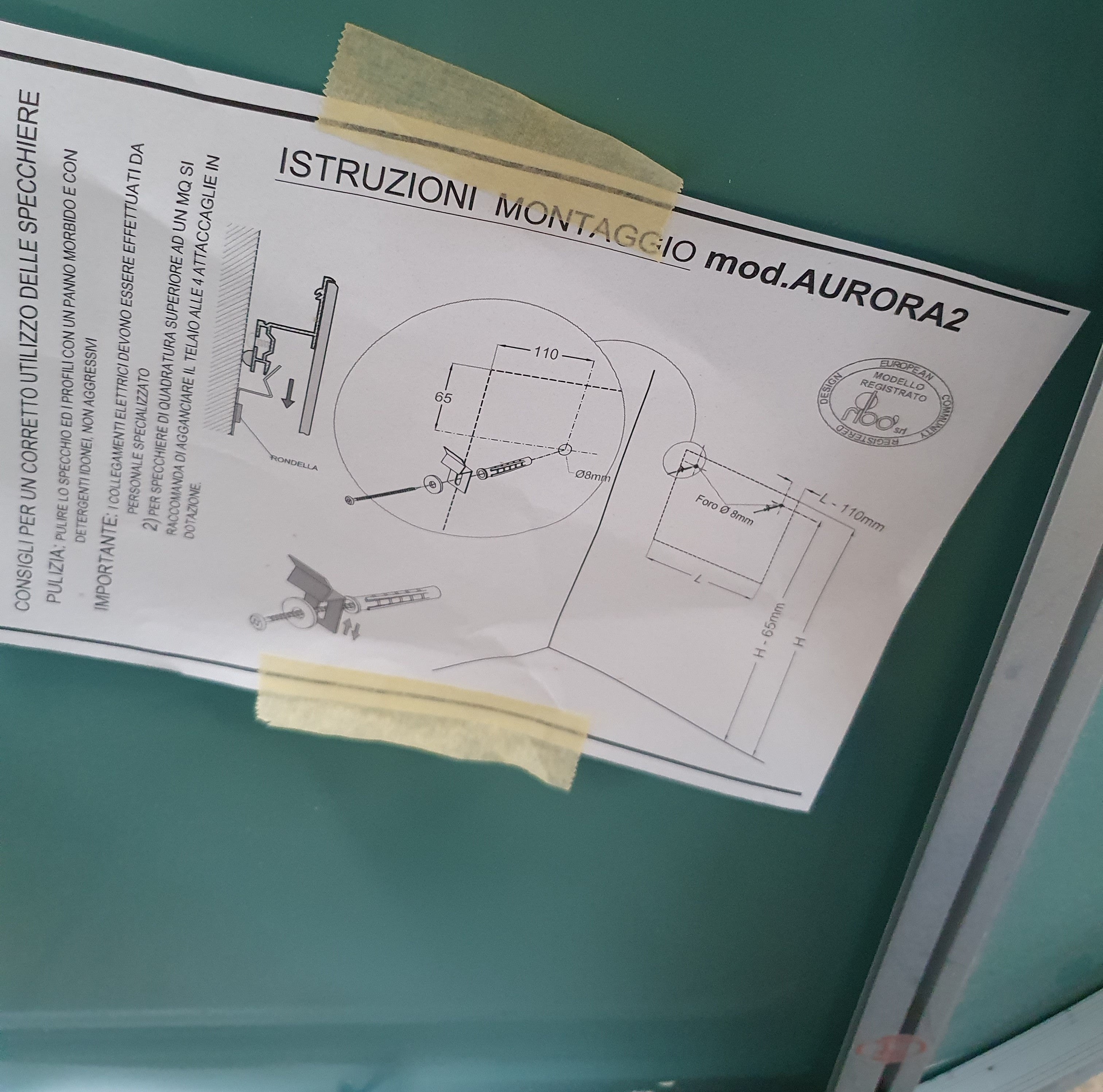 Specchio bagno rotondo rif. 6 D 100 cm