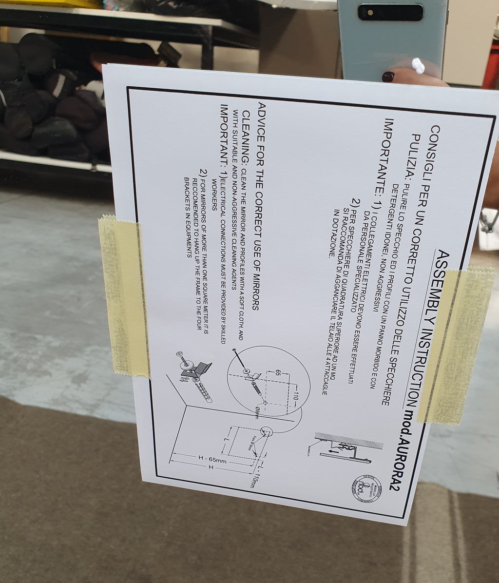 Specchio rif. 101   70 x 120 cm