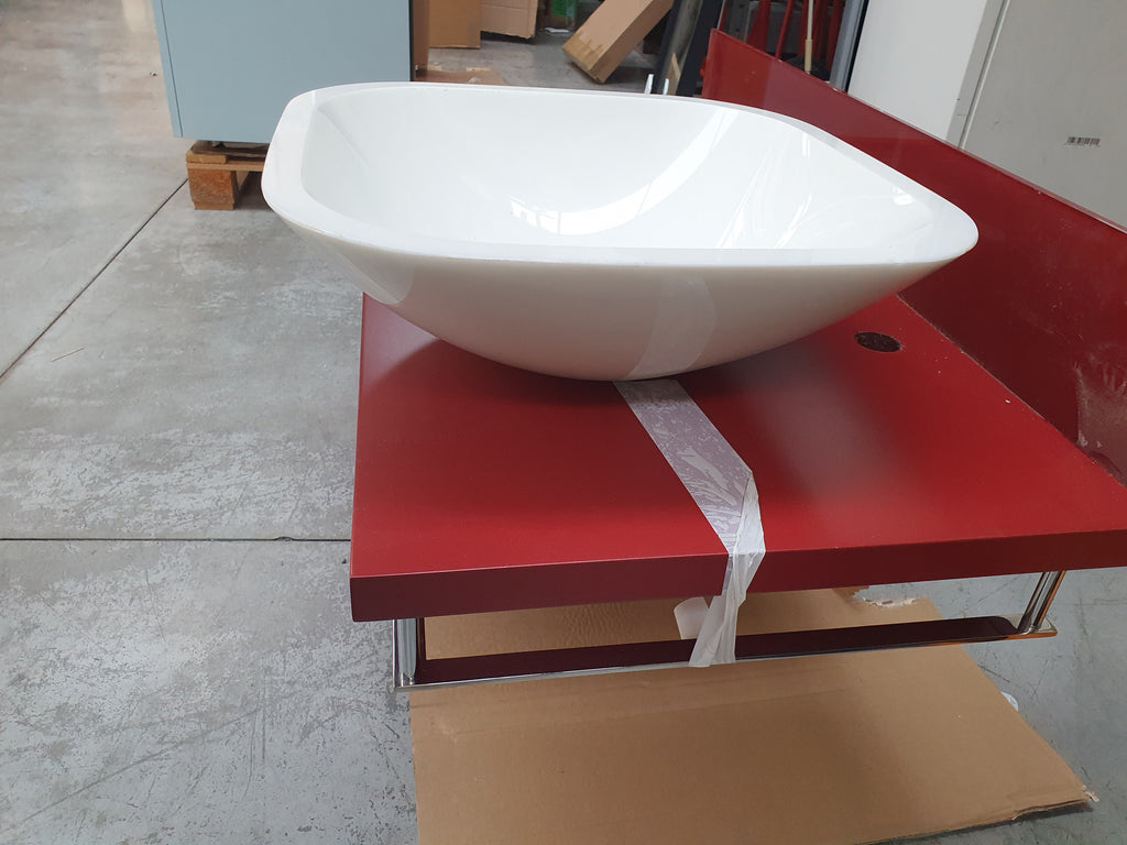 Mobile da bagno sospeso rosso