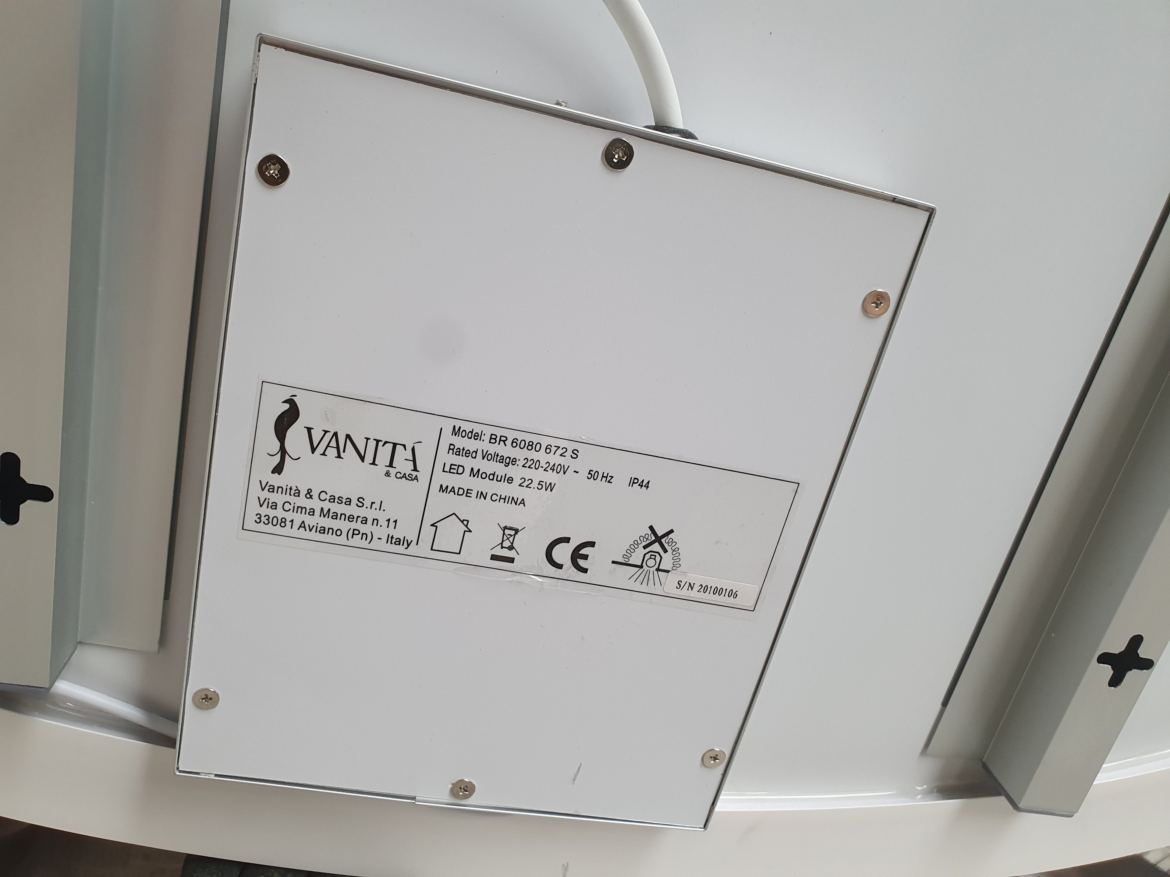 Piano lavabo rovere design moderno