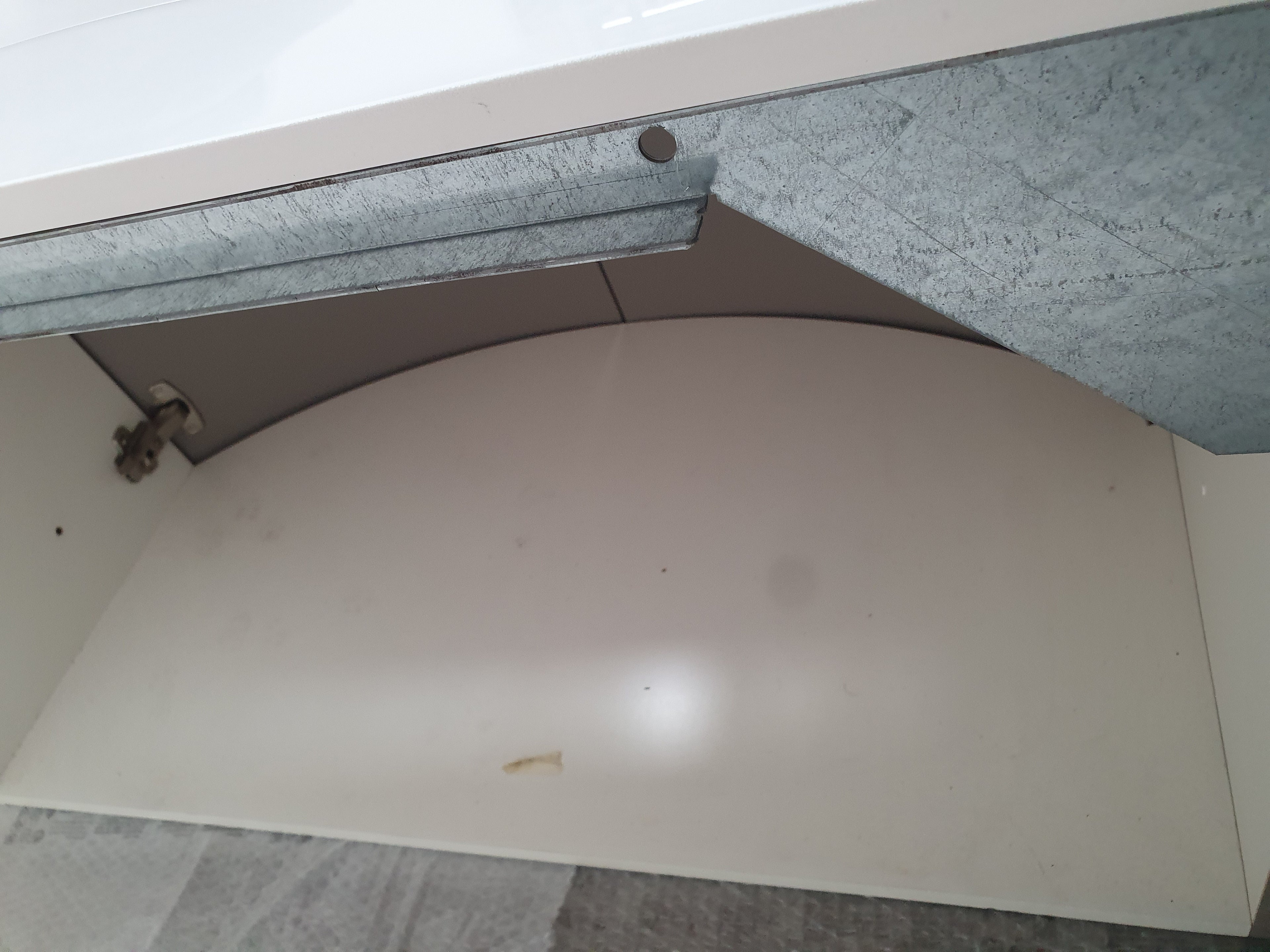 Bagno grigio corda semicurvo