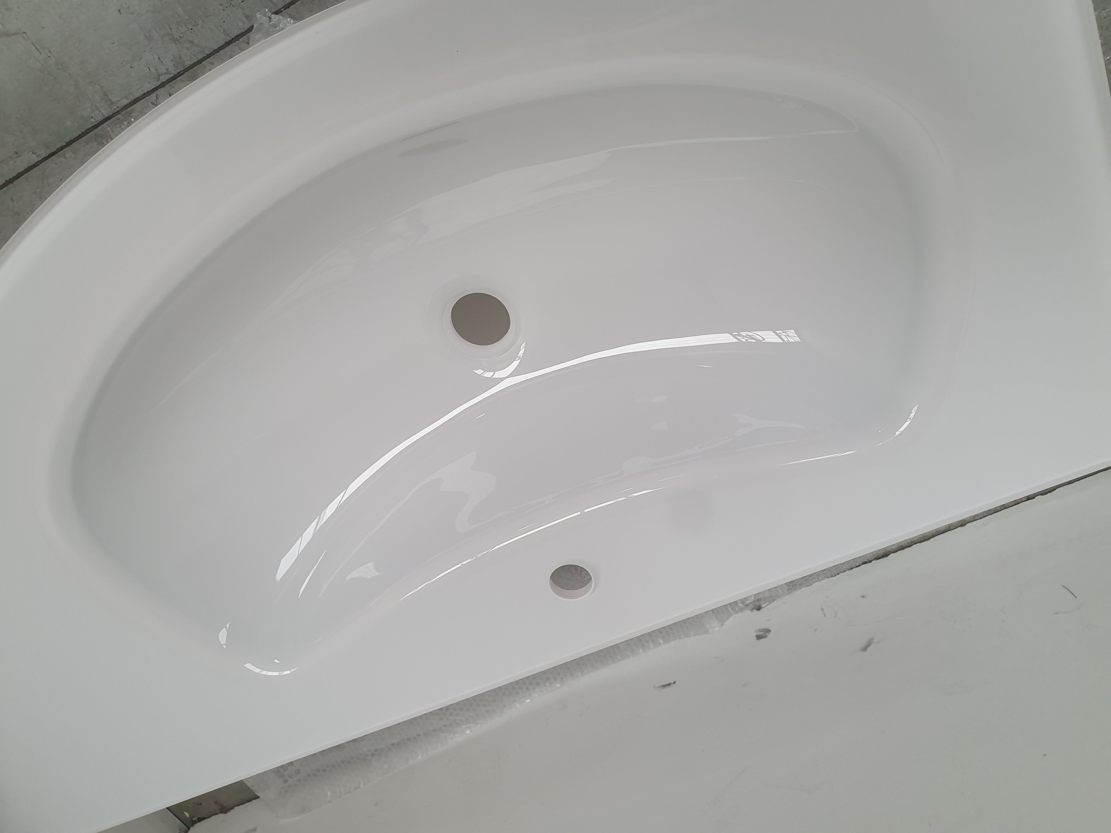 Bagno grigio corda semicurvo