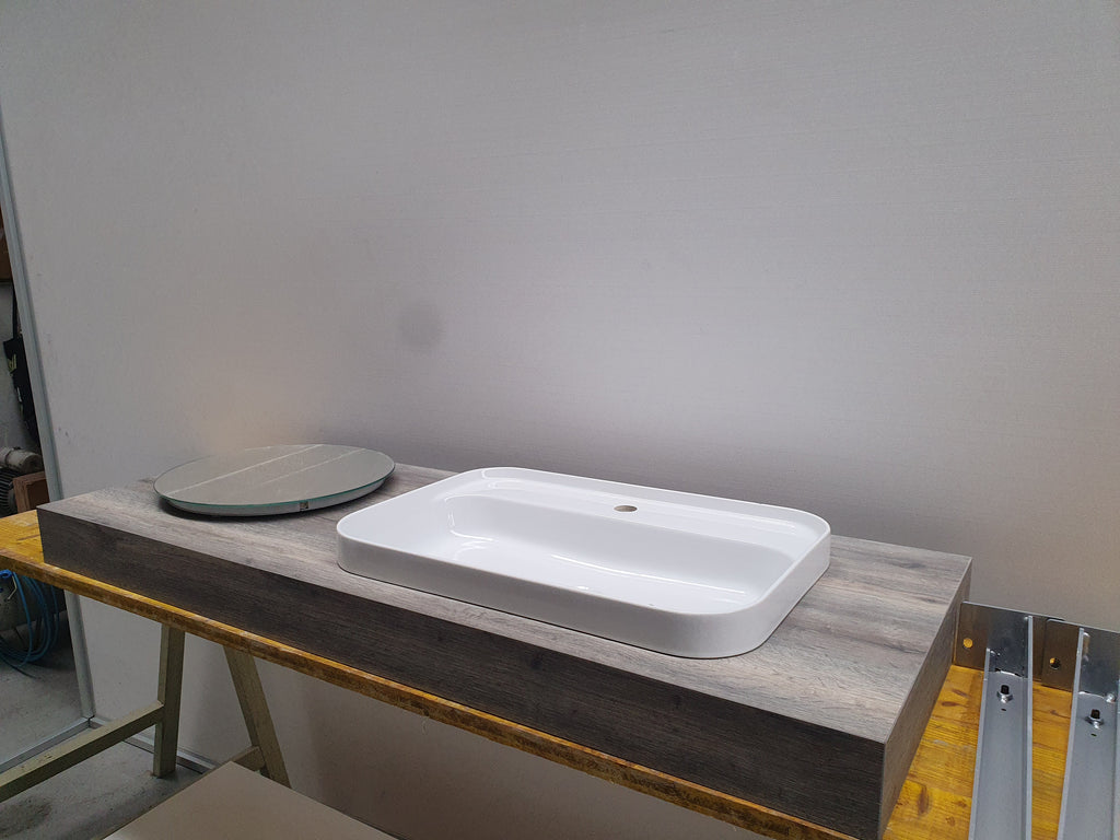 Mobile bagno moderno piano rovere + cassetto
