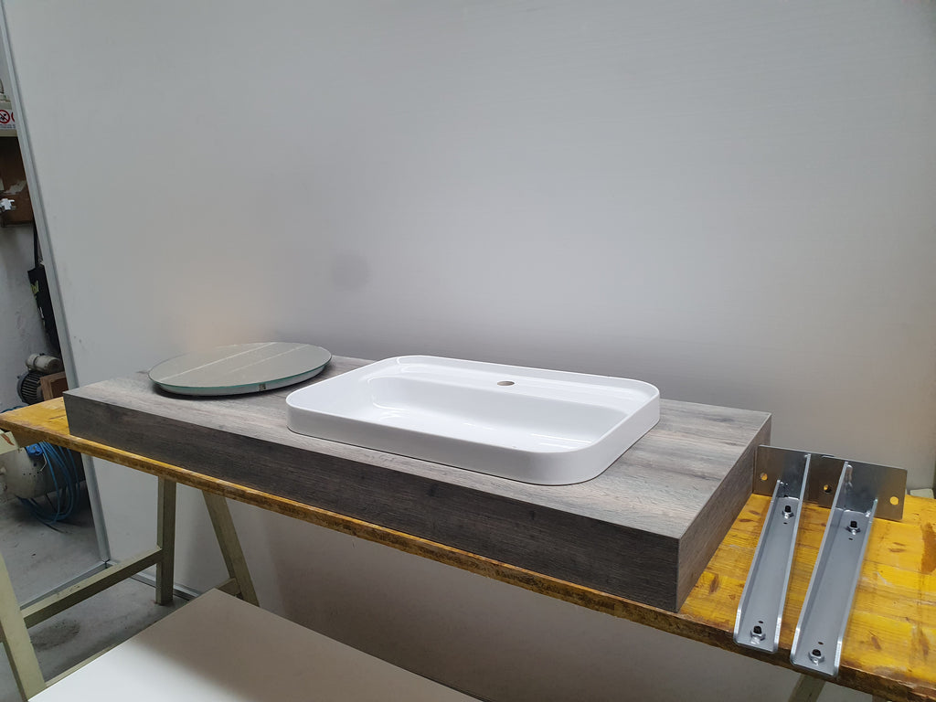 Mobile bagno moderno piano rovere + cassetto