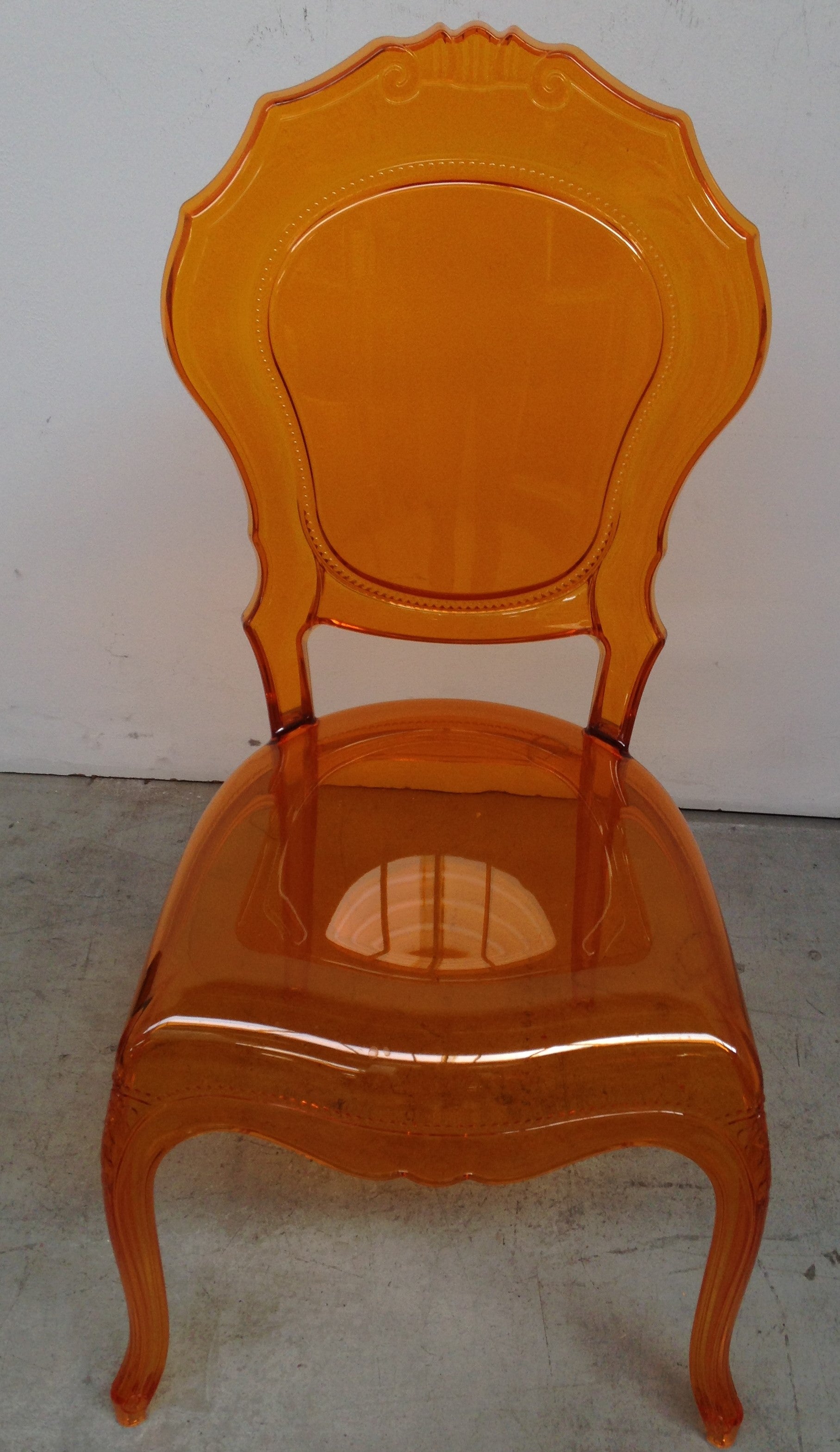 Set 2 Sedie Originali BELLE ÉPOQUE – Arancione Trasparente – Made in Italy