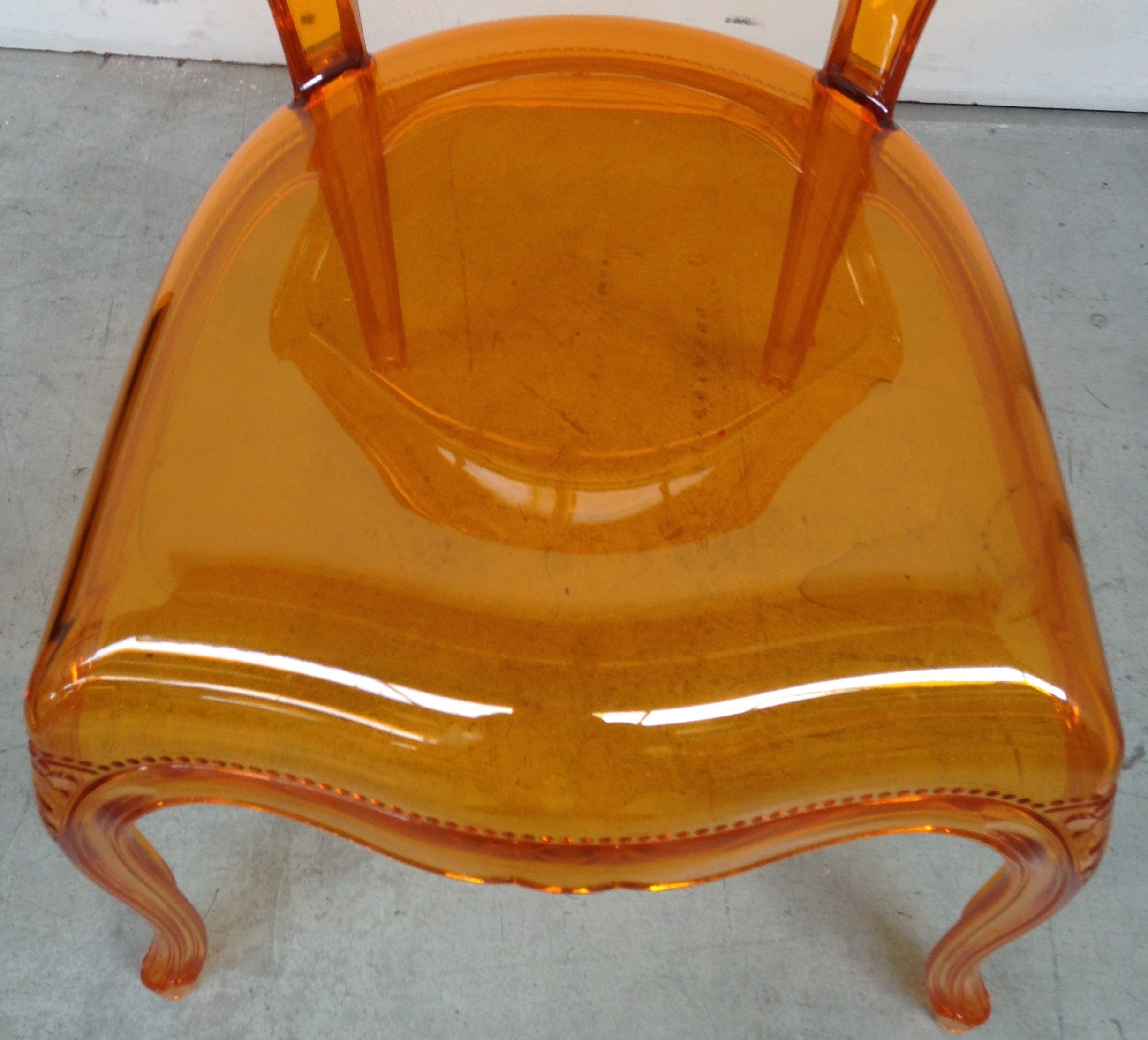 Set 2 Sedie Originali BELLE ÉPOQUE – Arancione Trasparente – Made in Italy