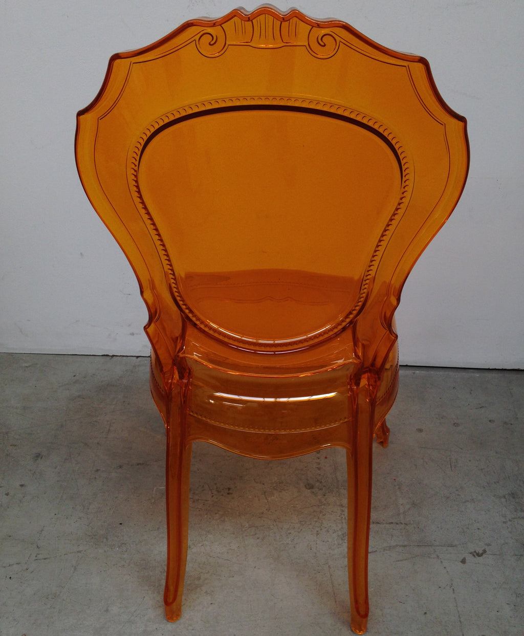 Set 2 Sedie Originali BELLE ÉPOQUE – Arancione Trasparente – Made in Italy