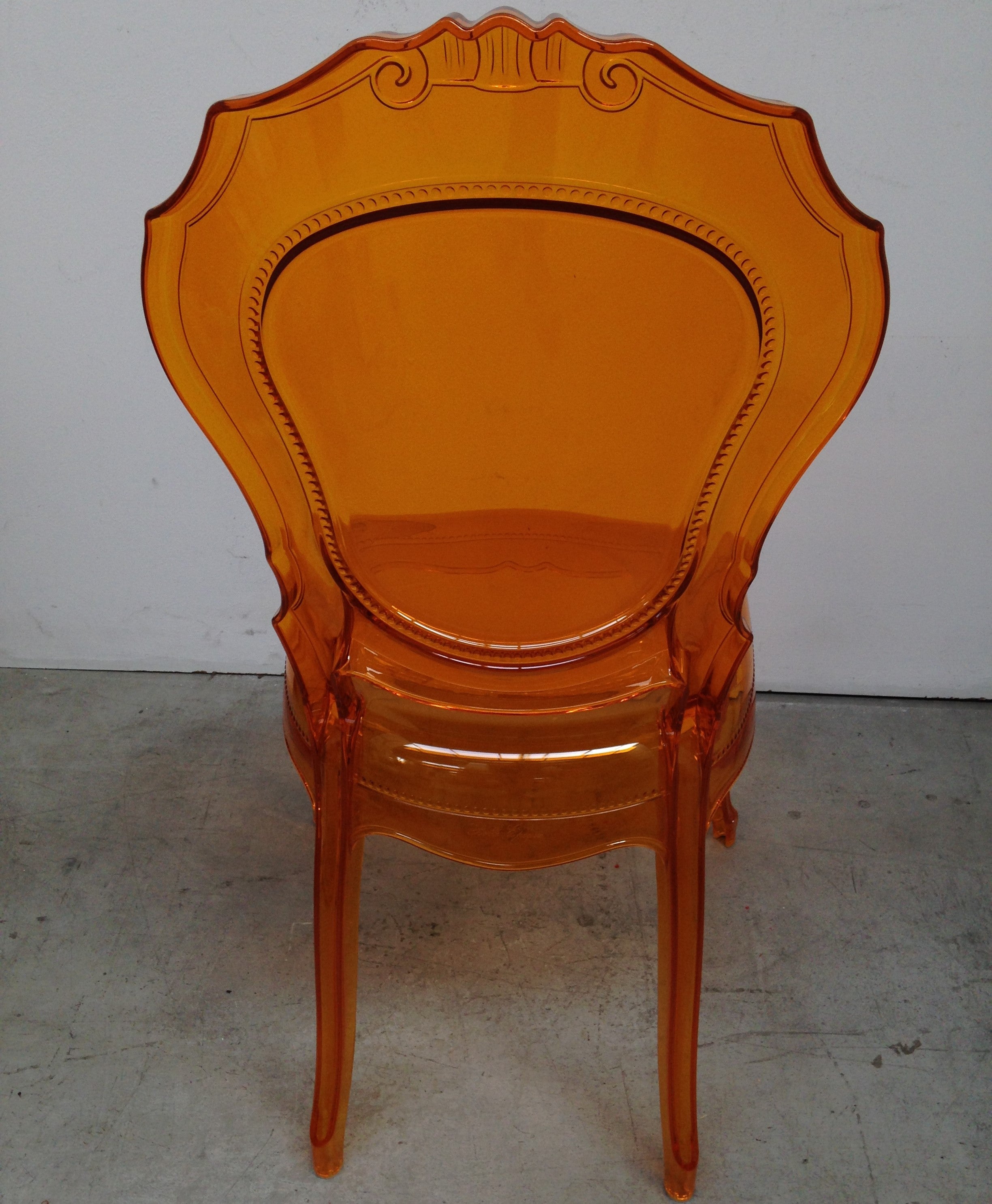 Set 2 Sedie Originali BELLE ÉPOQUE – Arancione Trasparente – Made in Italy
