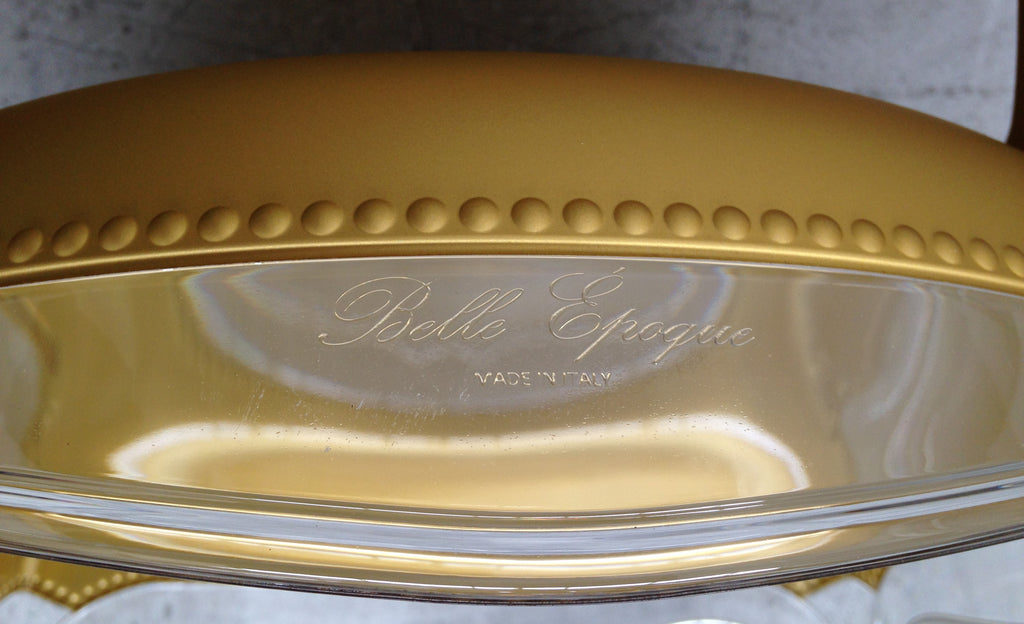 SET 2 Sedie BELLE ÉPOQUE Originali – NUOVE – Oro & Trasparente