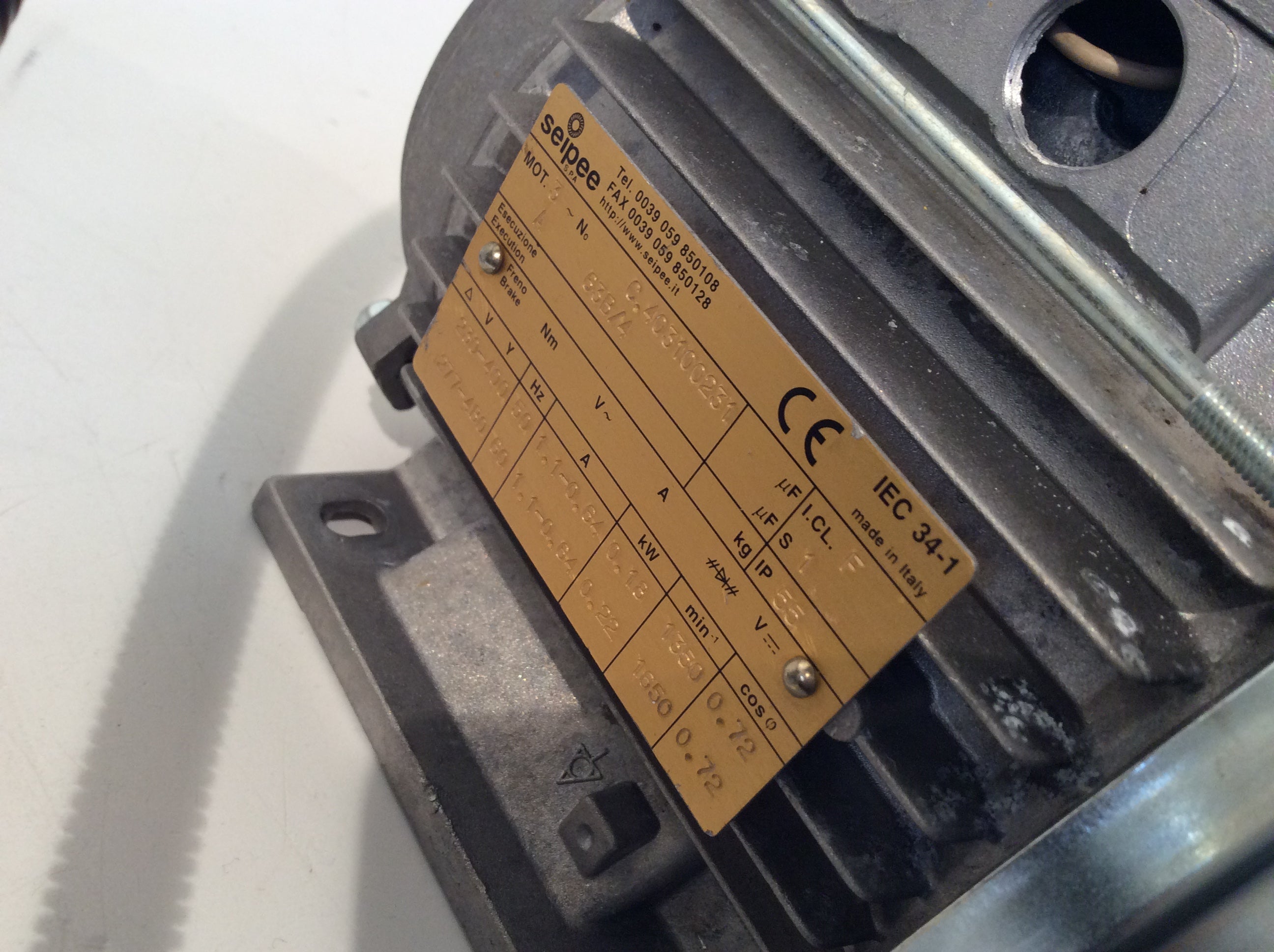 Tre motori Seipee e Bonfiglioli - da fallimento - usato ottimo stato