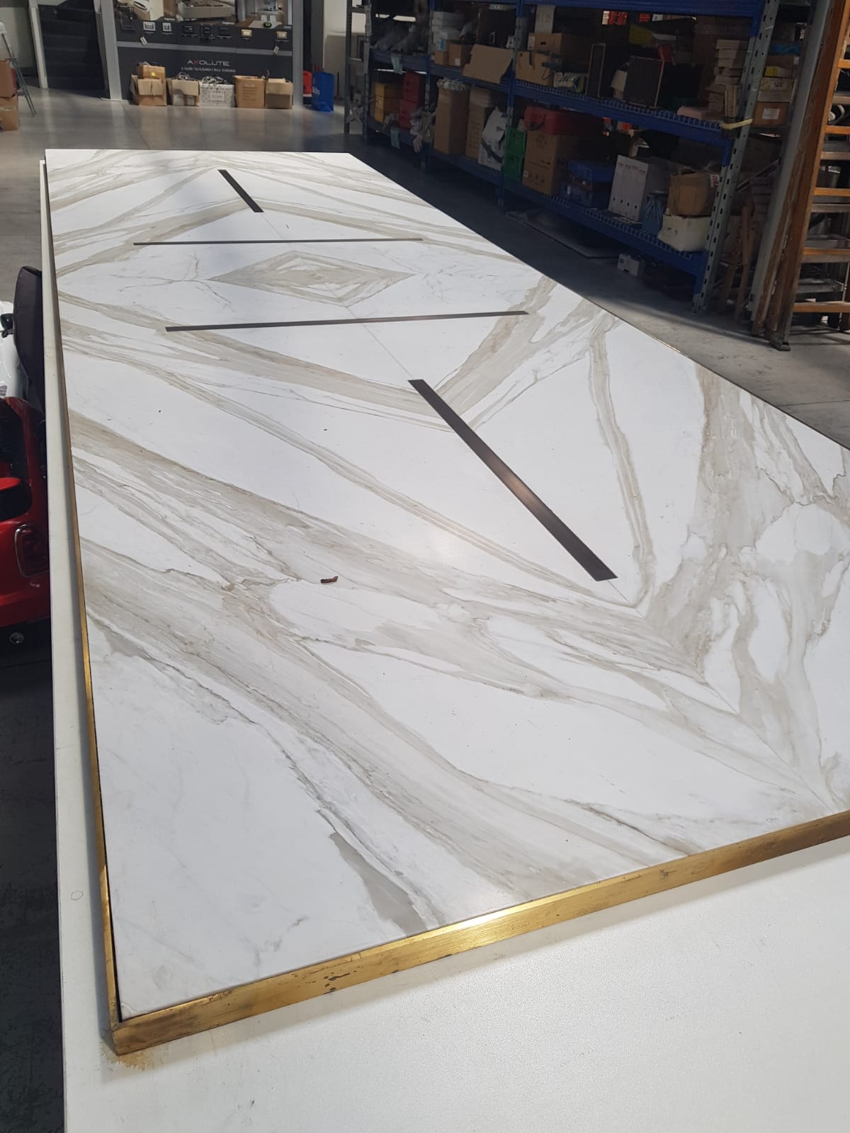 Piano tavolo rettangolare marmo casablanca L 360