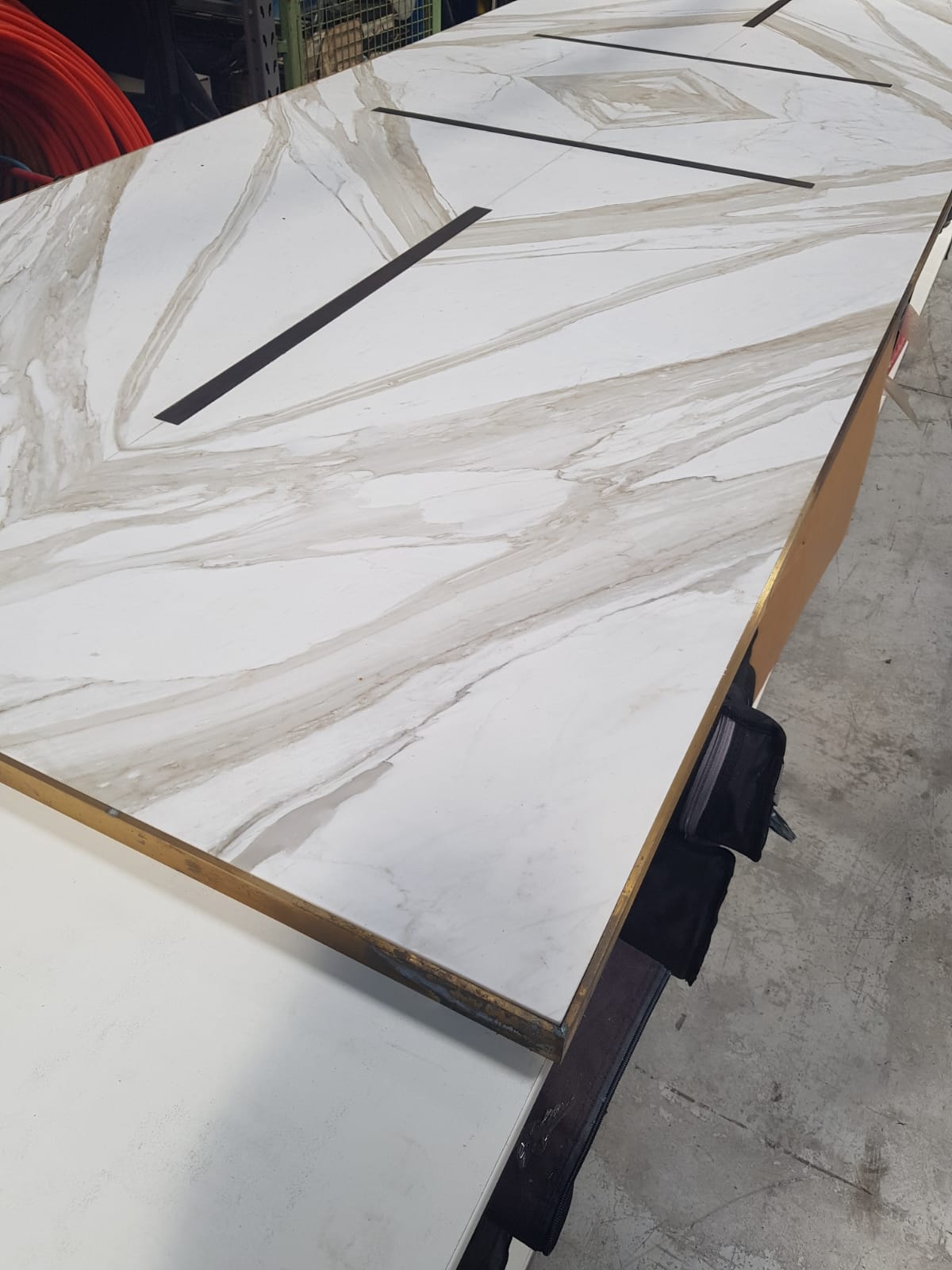 Piano tavolo rettangolare marmo casablanca L 360