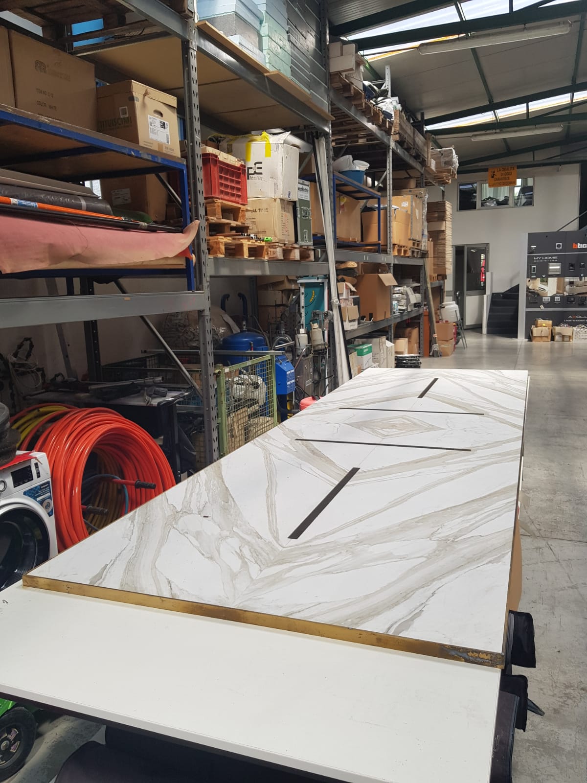 Piano tavolo rettangolare marmo casablanca L 360