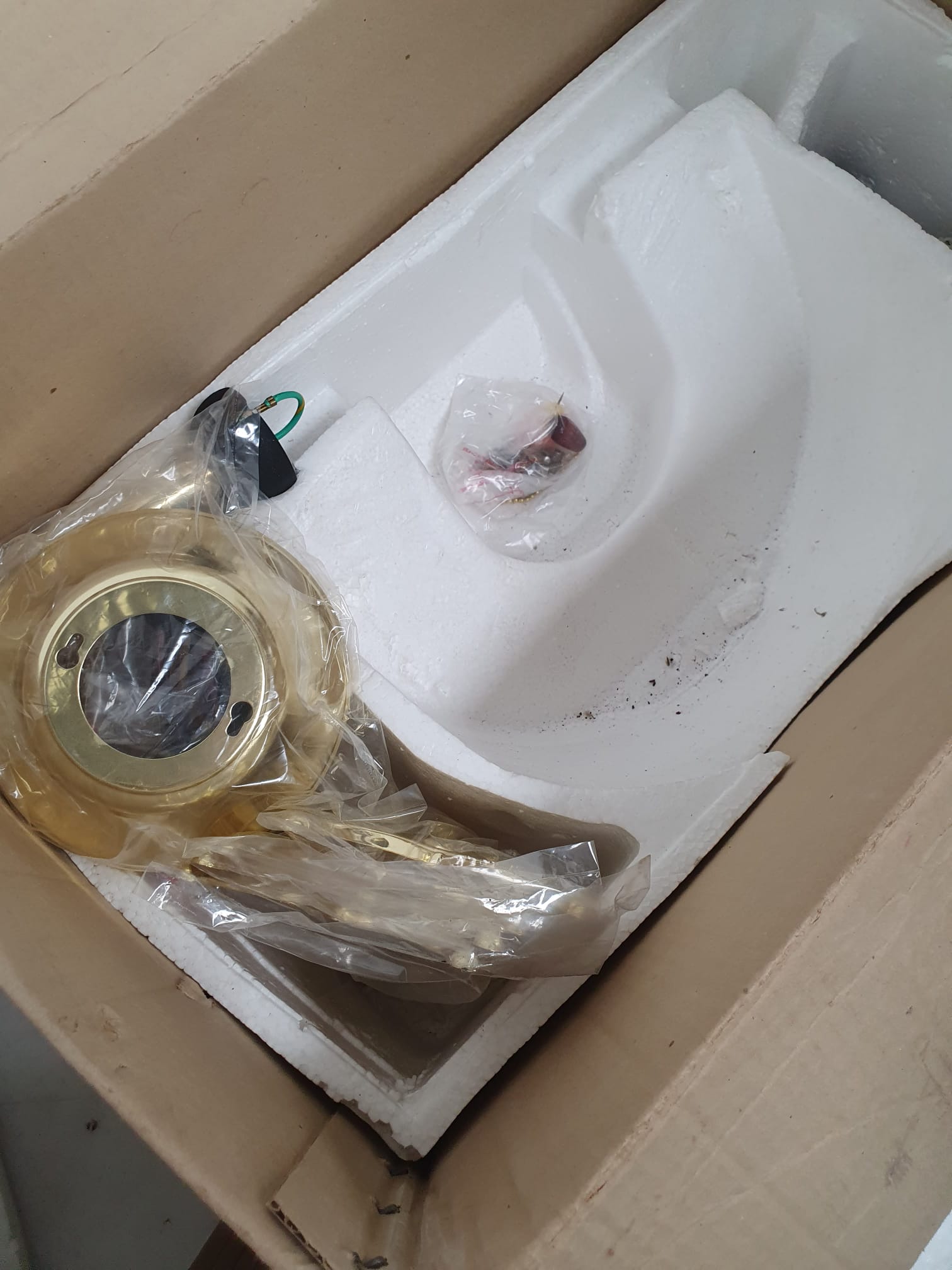 Perenz vetilatore 7008T d 130 con sfera luce ottone lucido