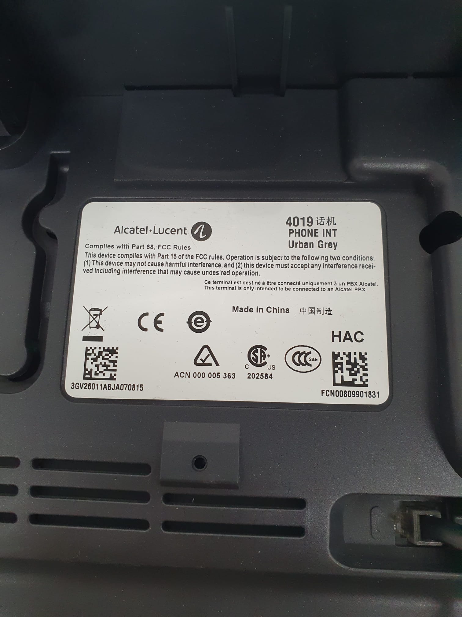 Telefono fisso Alcatel Lucent 4019