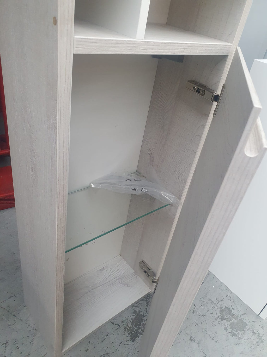 Pensile bagno h 113 cm con cubotti a giorno