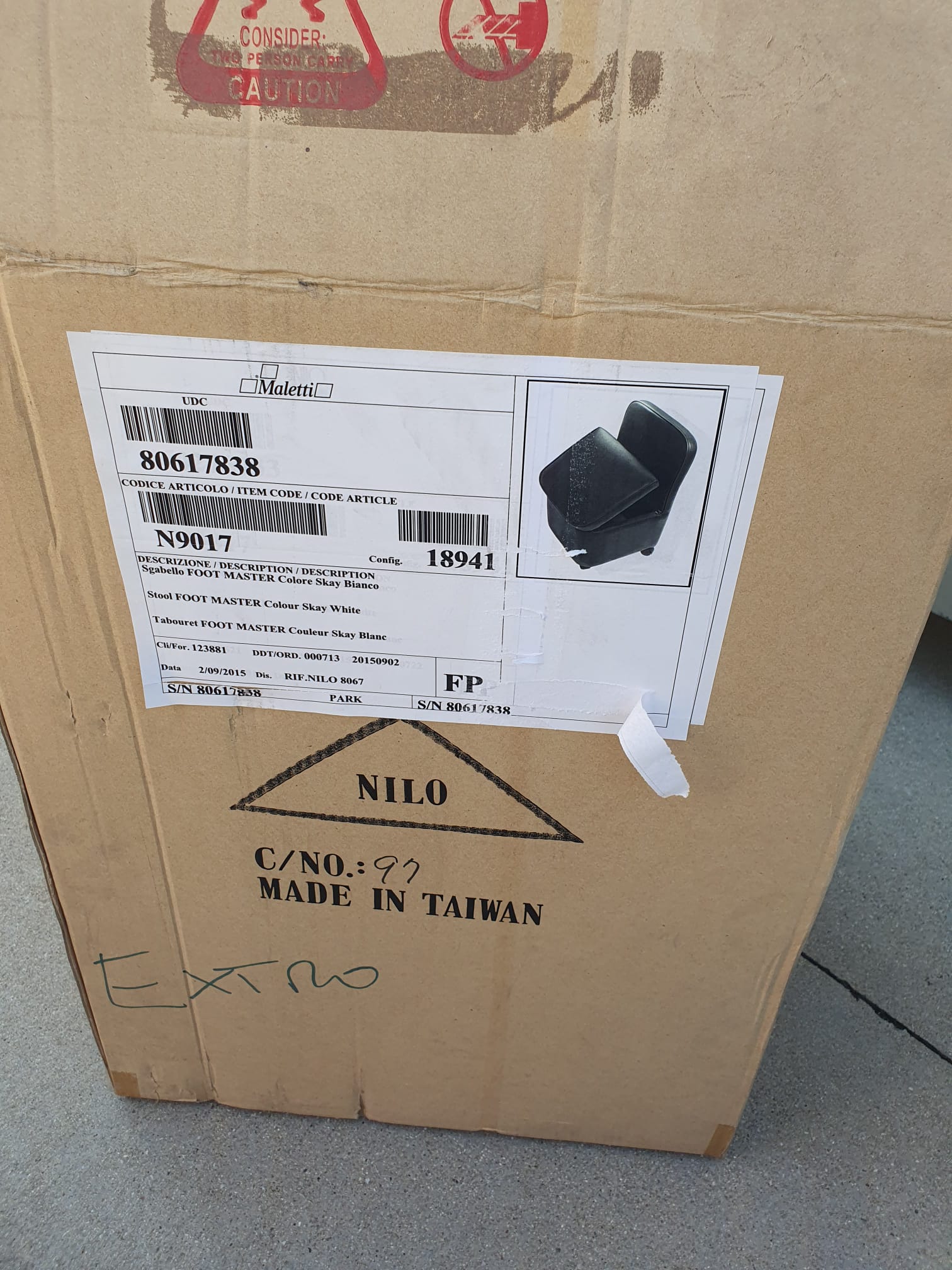 Sgabello Foot Master Maletti per estetiste