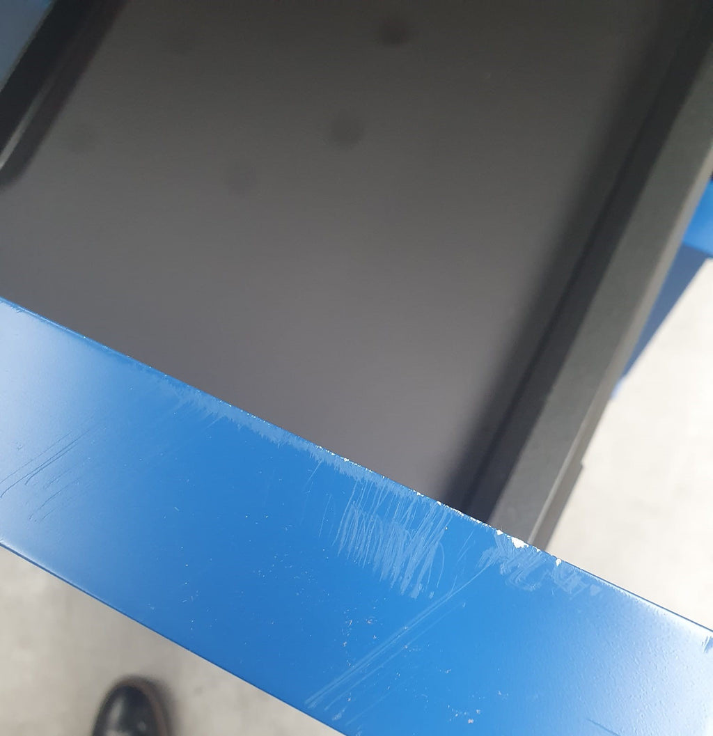 Mobile da bagno 3 cassetti blu con specchio