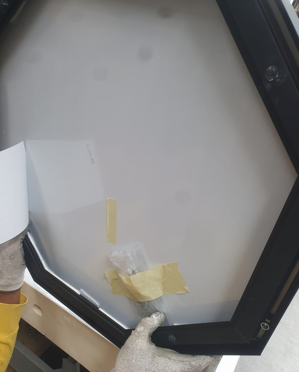 Piccolo mobile bagno rovere chiaro + specchio