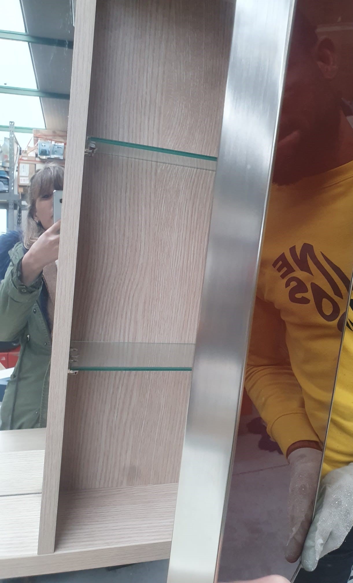 Mobile lavanderia rovere chiaro e rosso rubino