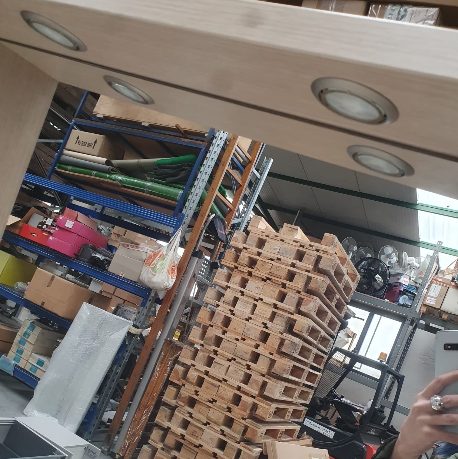 Mobile lavanderia rovere chiaro e rosso rubino