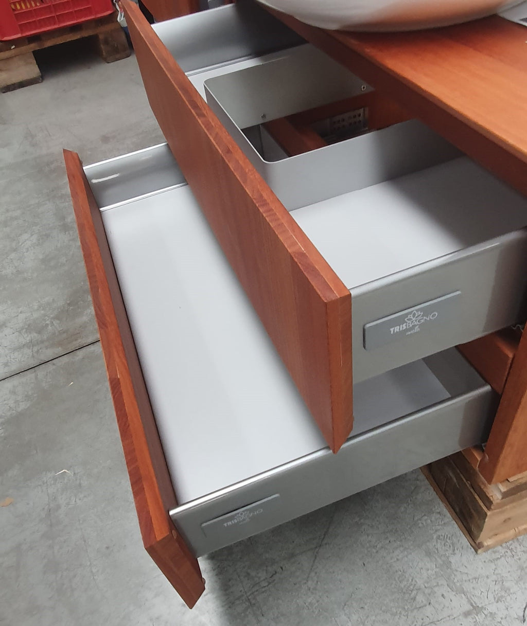 Mobile bagno sospeso ciliegio