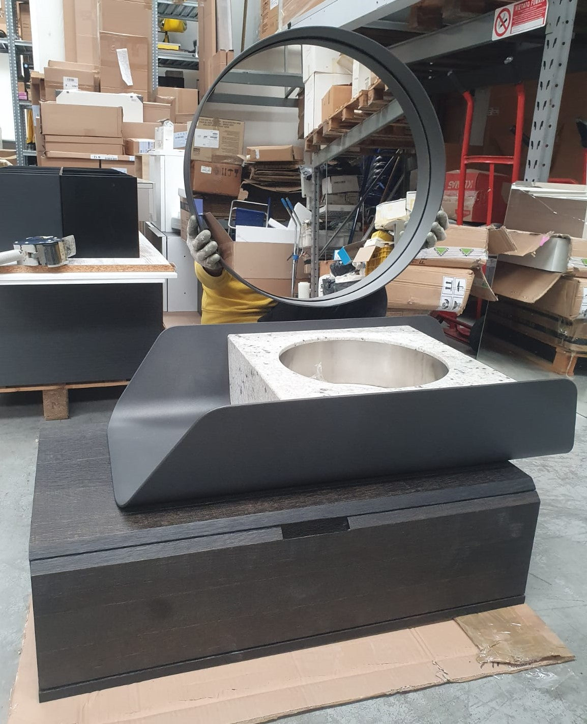 Mobile bagno DESIGN con lavabo marmo