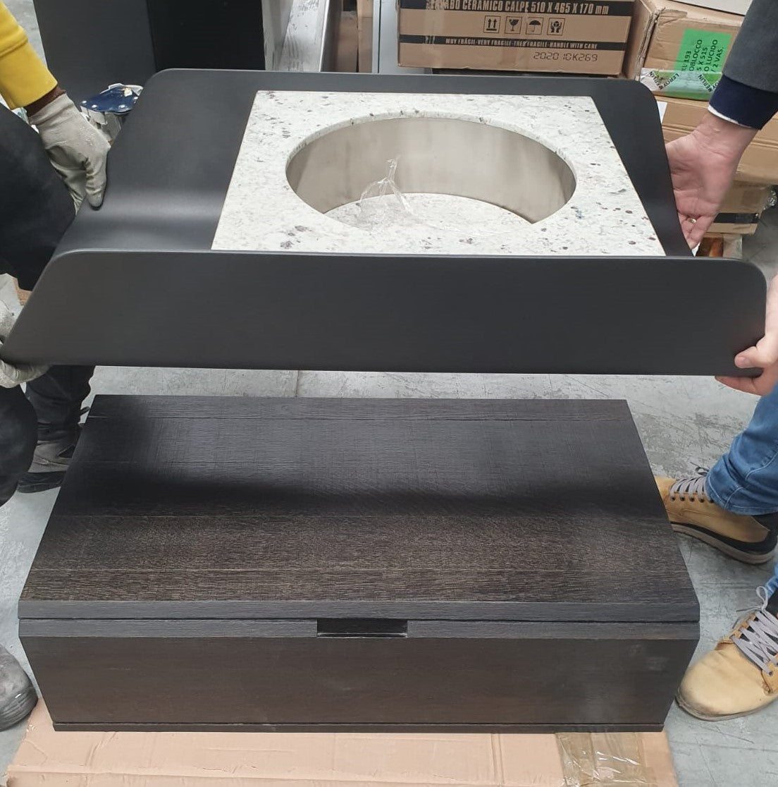 Mobile bagno DESIGN con lavabo marmo