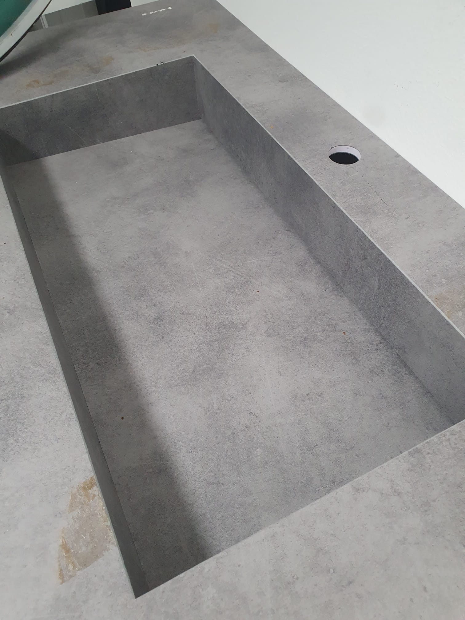 Mobile da bagno moderno effetto pietra L 96 cm