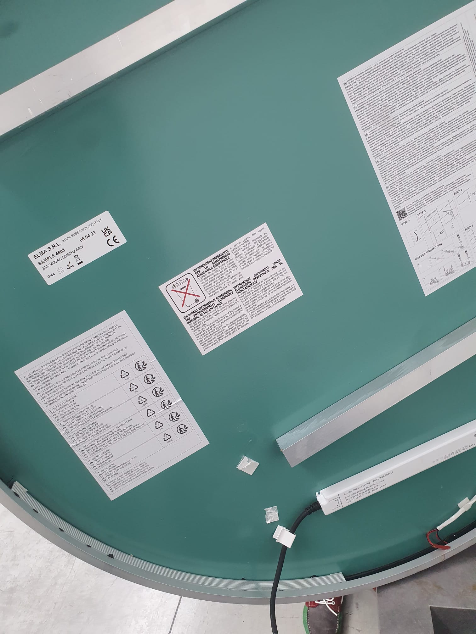 Mobile da bagno moderno effetto pietra L 96 cm