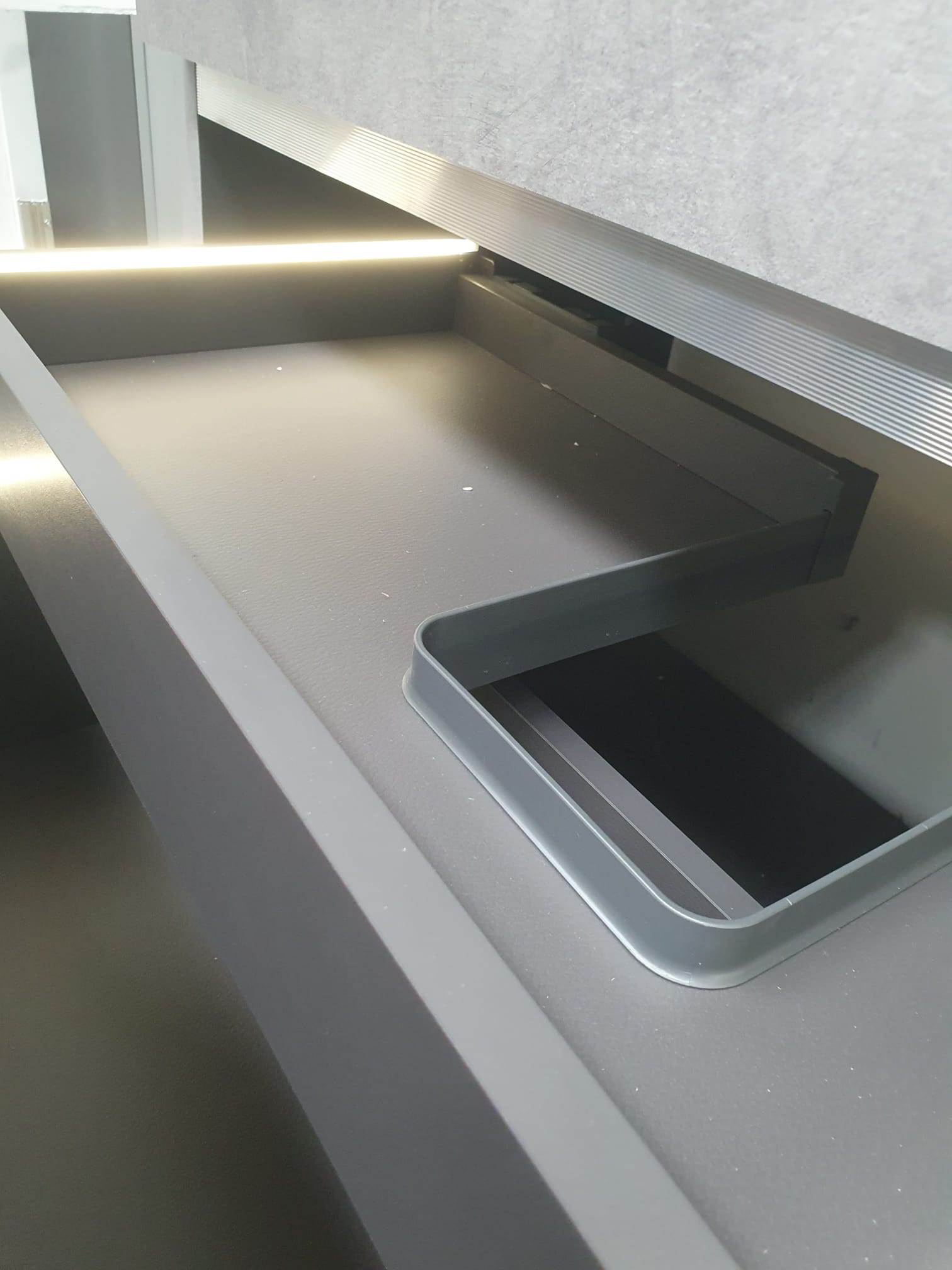 Mobile da bagno moderno effetto pietra L 96 cm