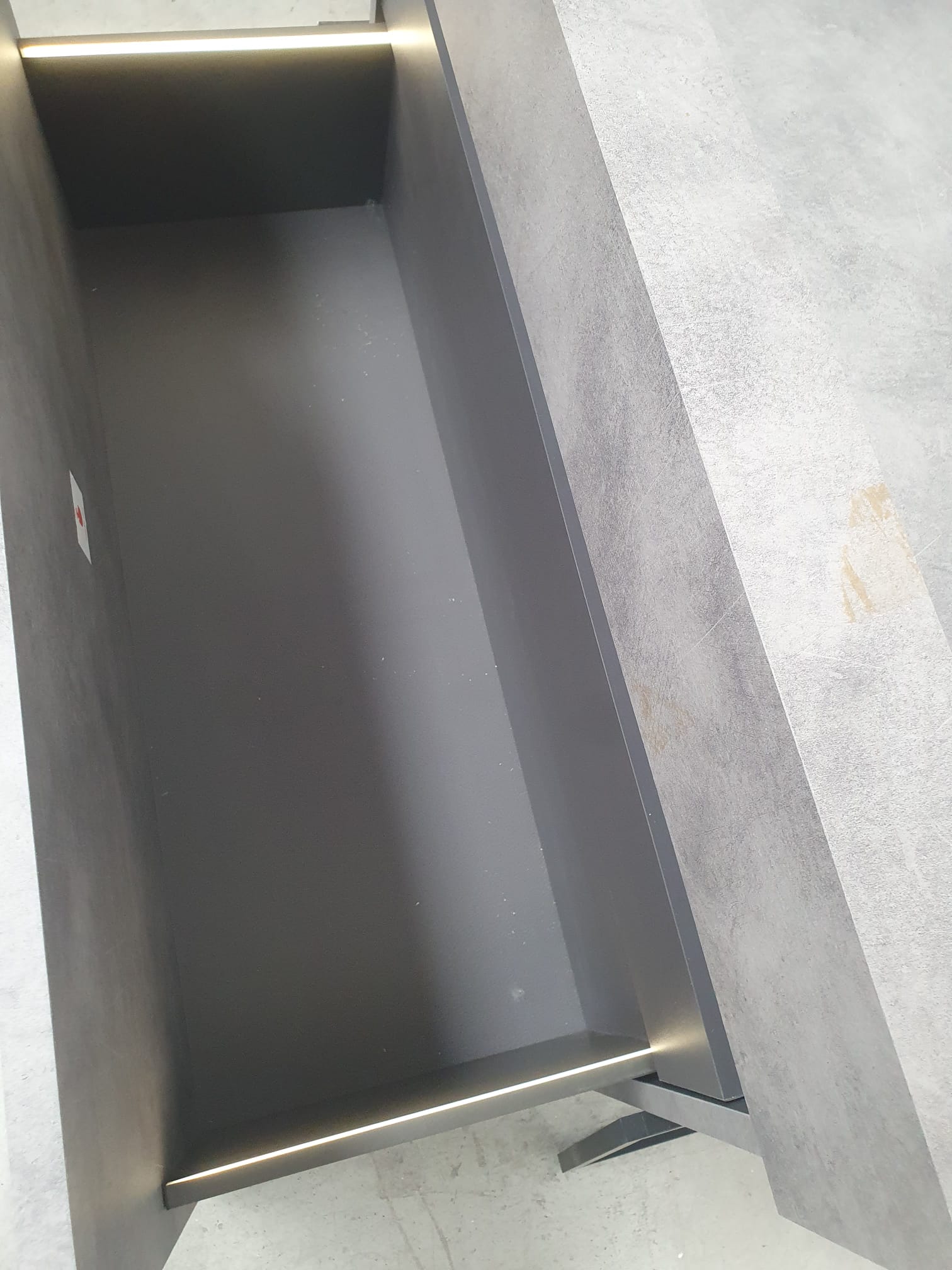 Mobile da bagno moderno effetto pietra L 96 cm