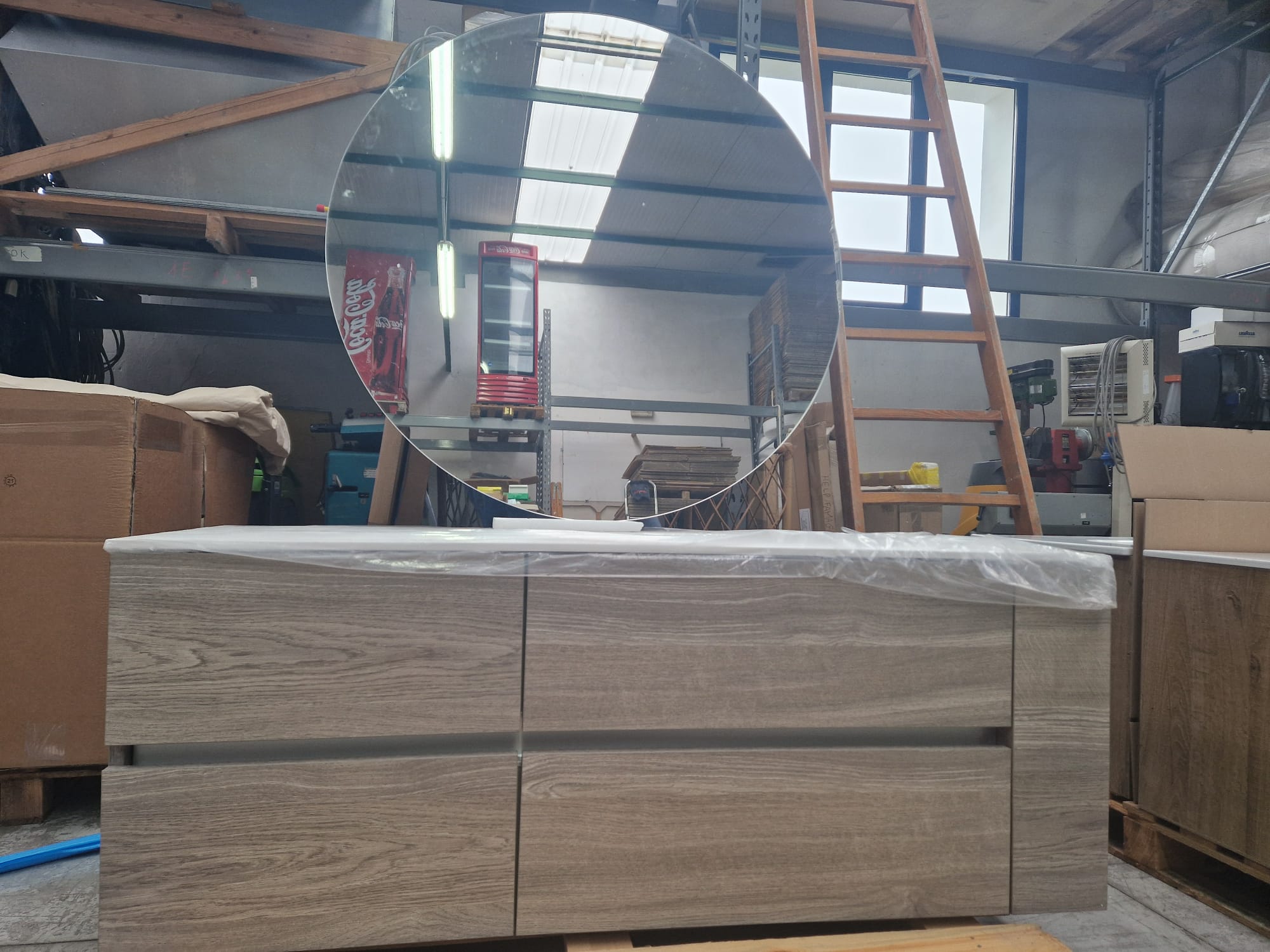 Mobile bagno 4 cassetti e laterale a giorno