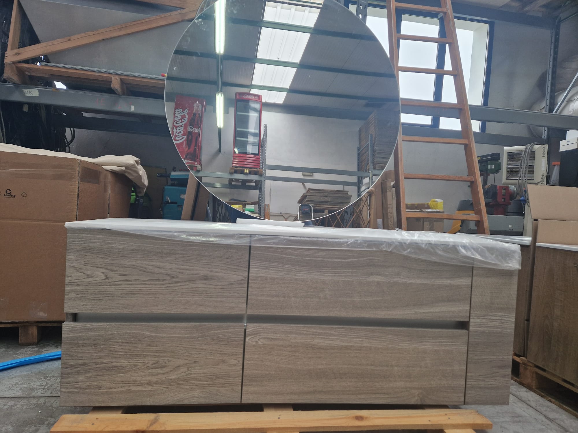 Mobile bagno 4 cassetti e laterale a giorno