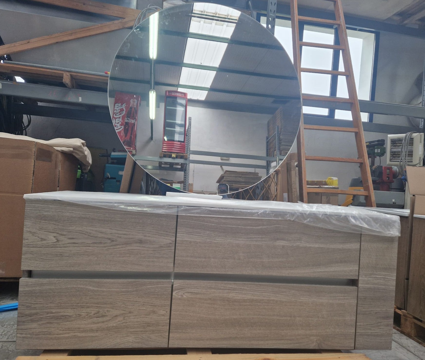 Mobile bagno 4 cassetti e laterale a giorno