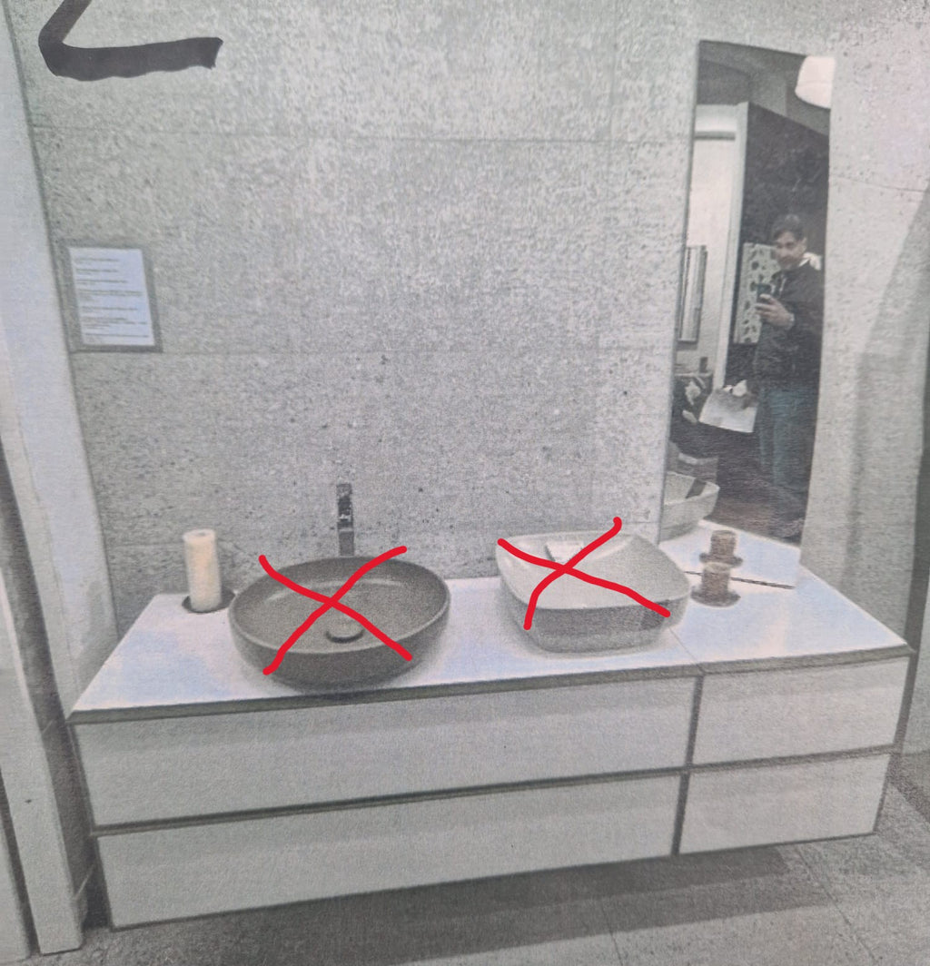 Mobile da bagno bianco/verde salvia