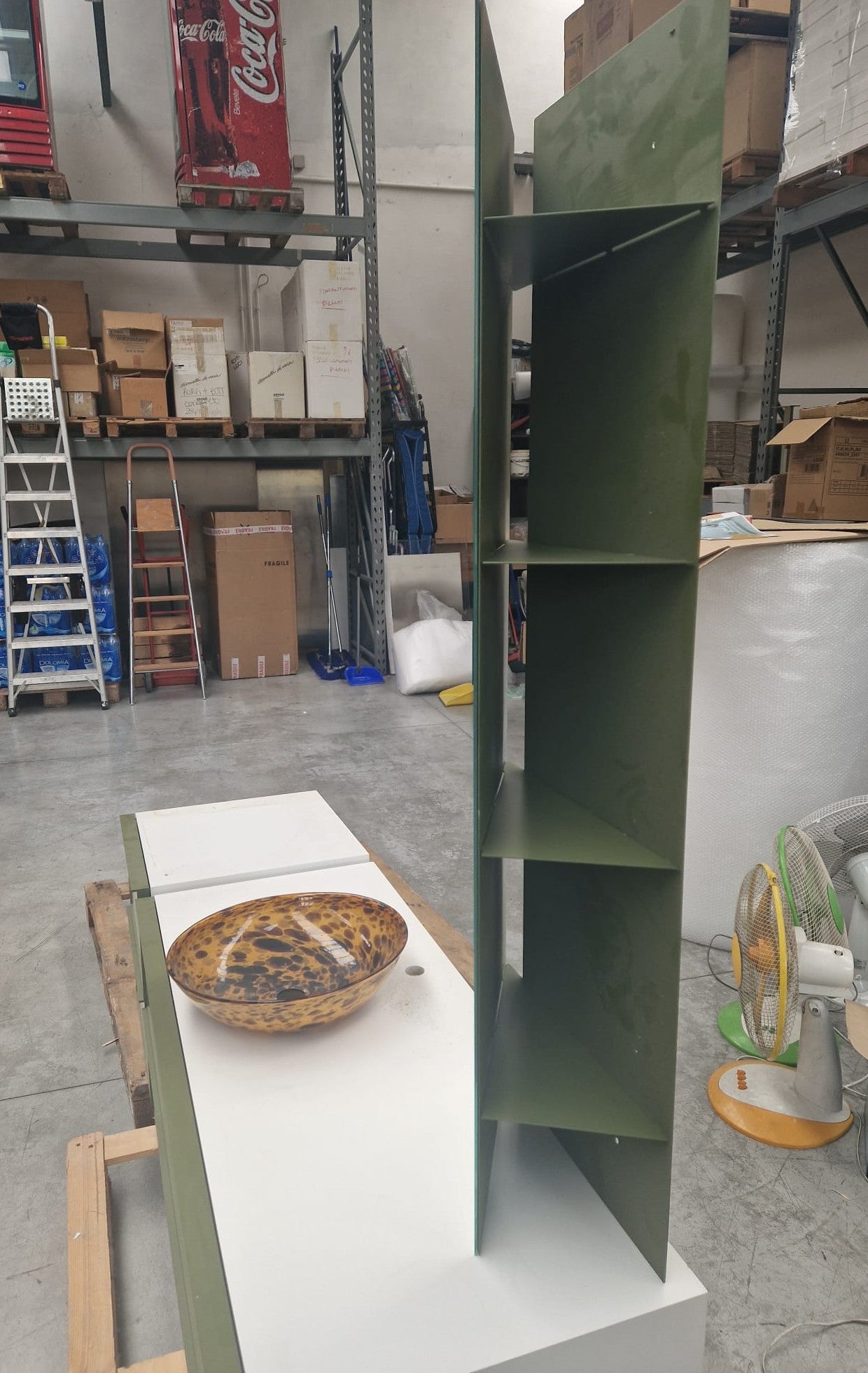 Mobile da bagno bianco/verde salvia