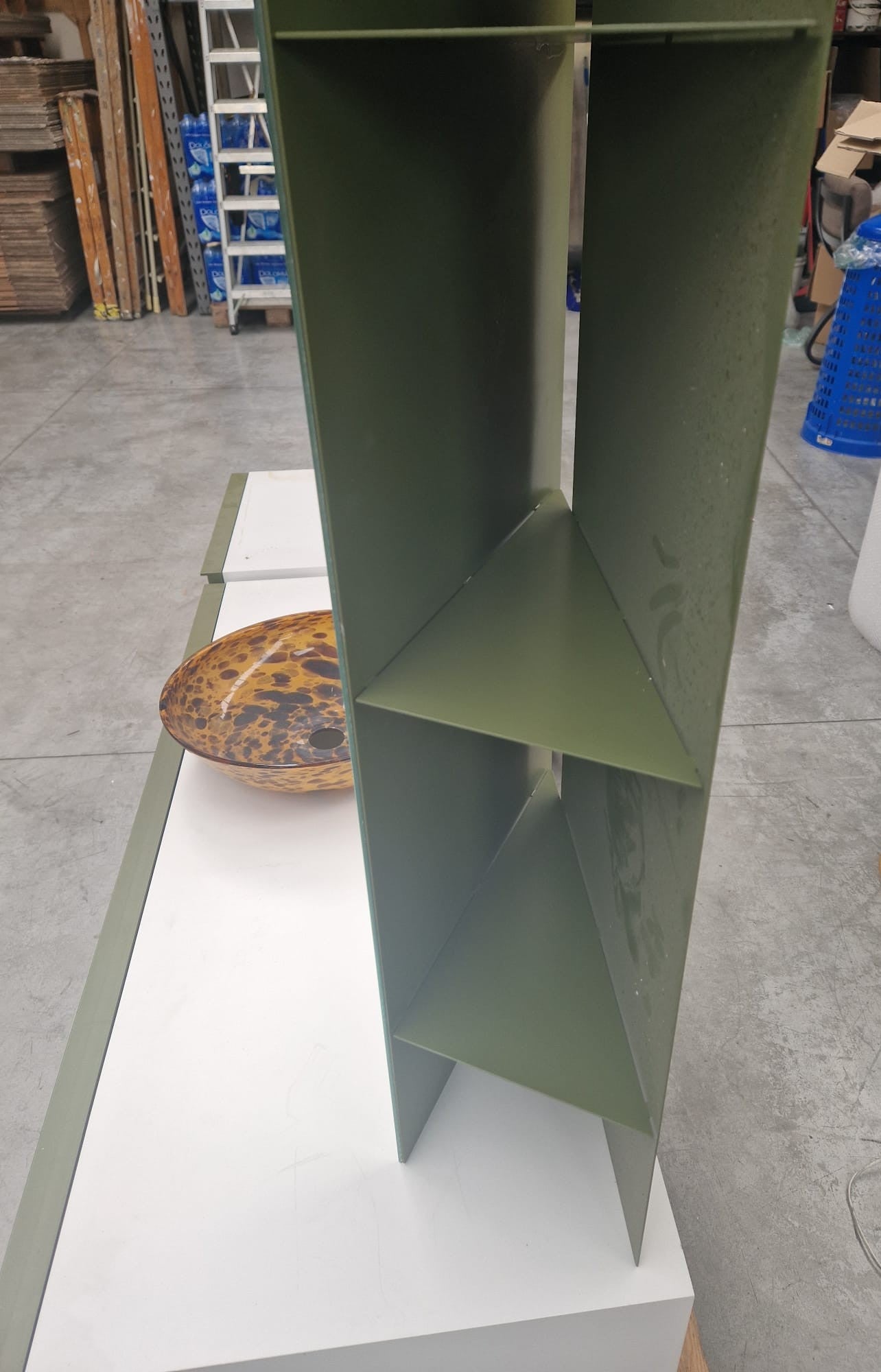 Mobile da bagno bianco/verde salvia