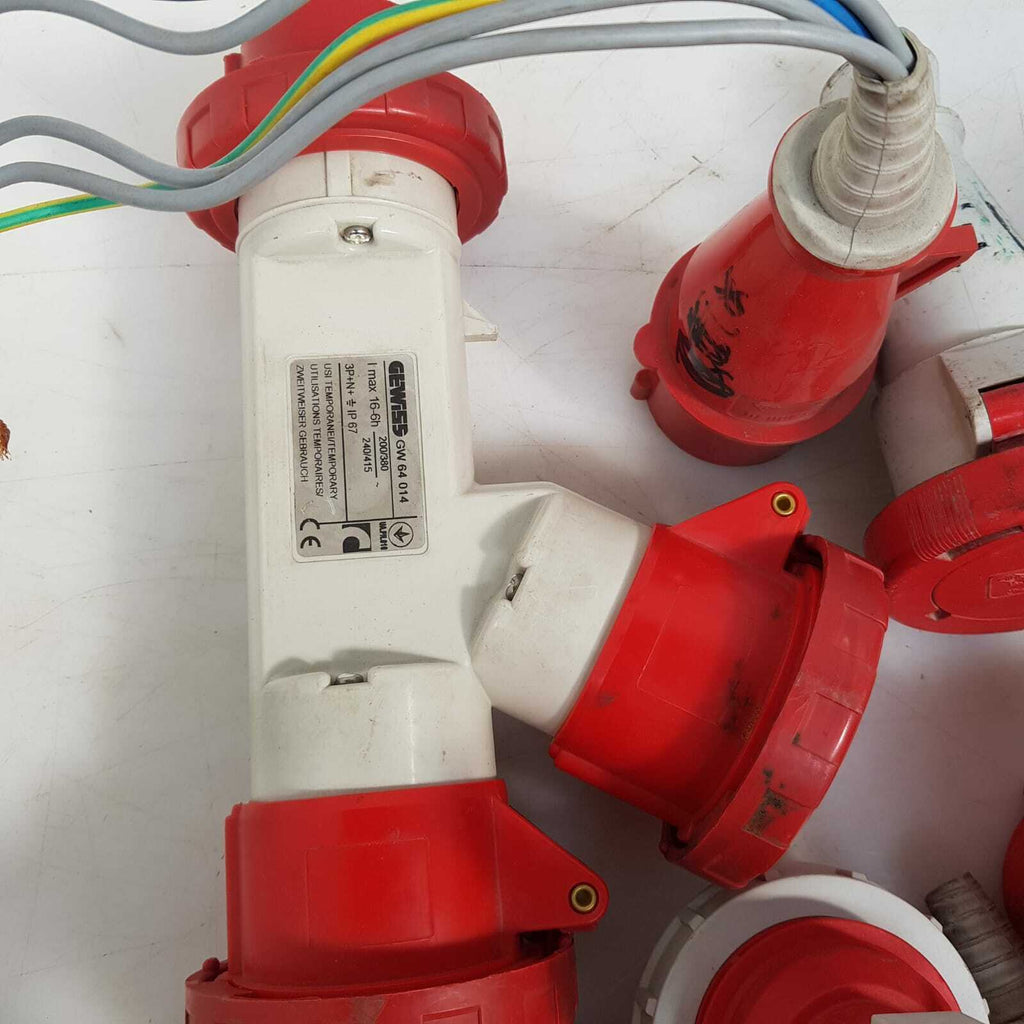 18 Connettori di alimentazione industriali rosso