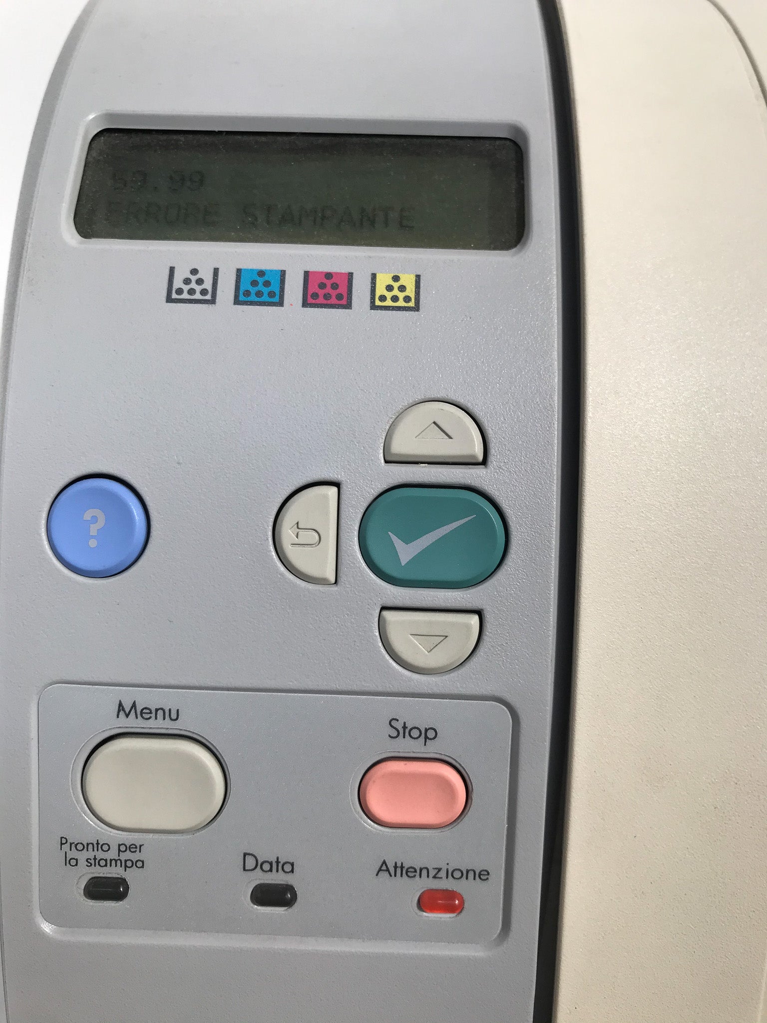 HP Color Laserjet 3550 ERRORE STAMPANTE 59.99