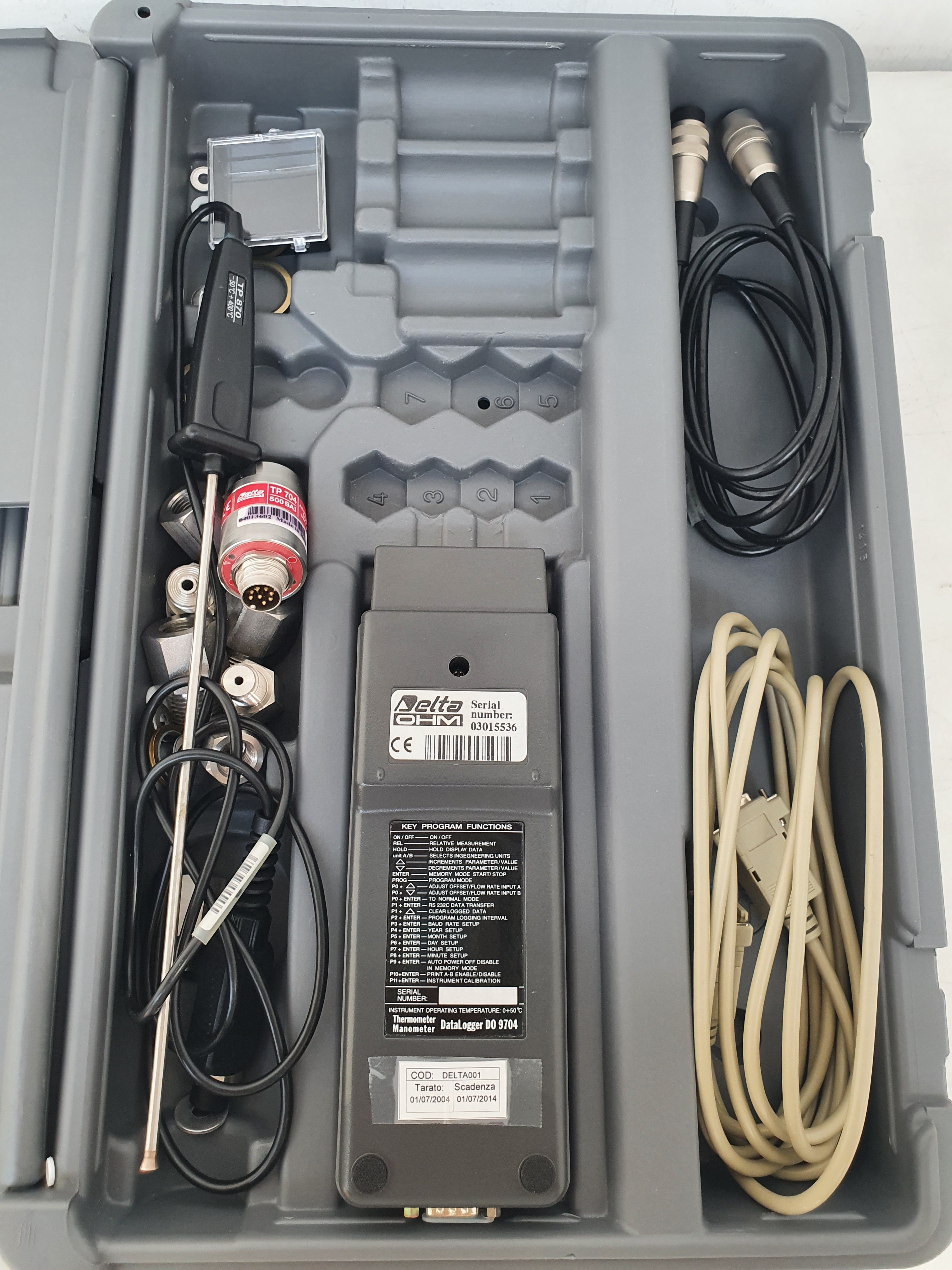 Delta OHM DO 9704 misuratore di pressione e temperatura DATA LOGGER