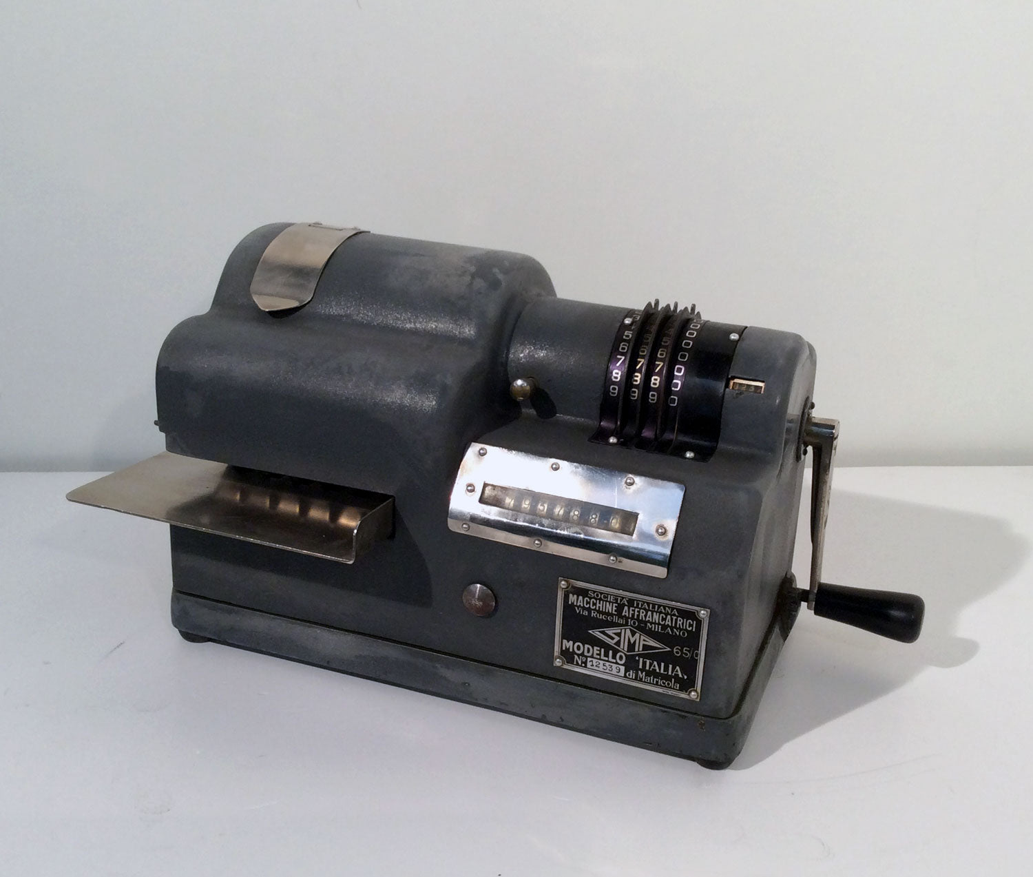 Macchina affrancatrice SIMA modello Italia del 1955